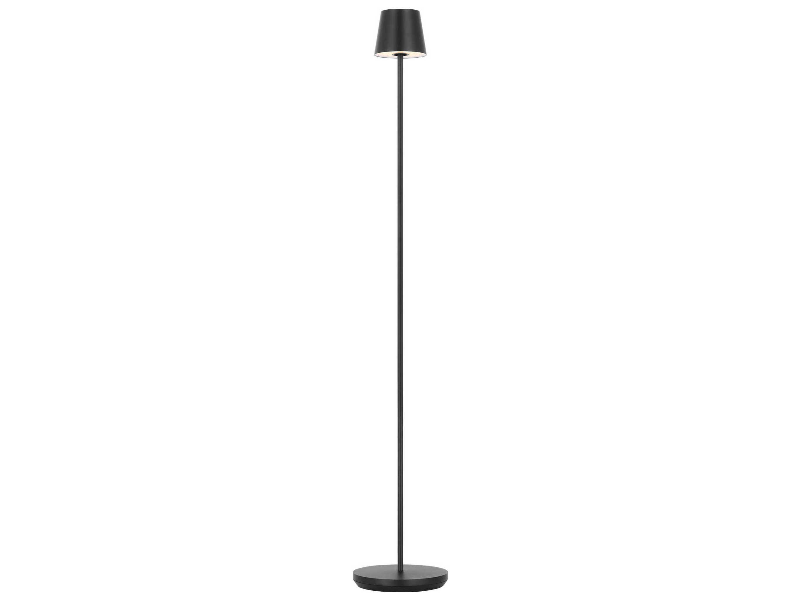 Visual Comfort Modern Nevis Black Floor Lamp