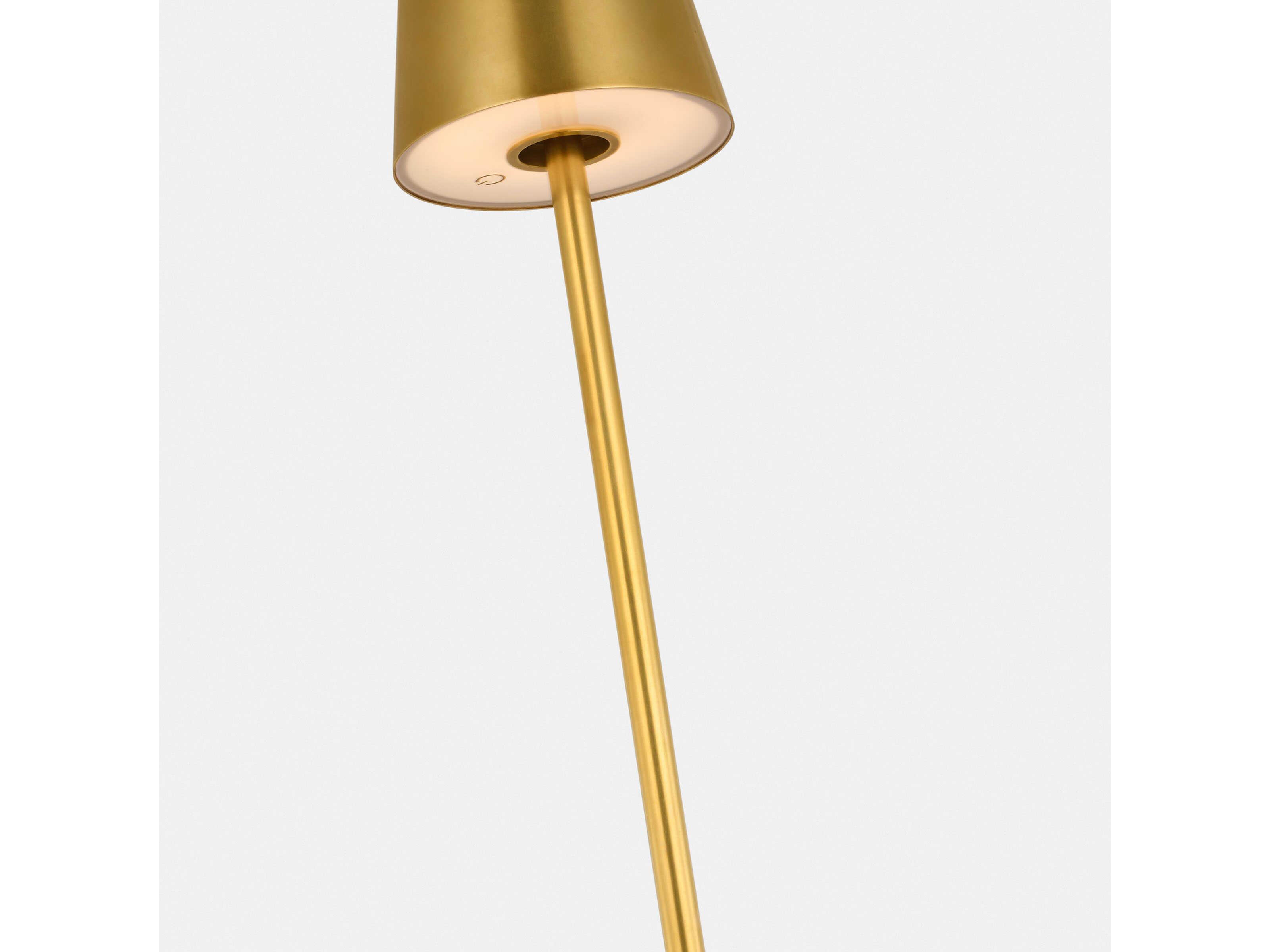 Visual Comfort Modern Nevis Hand Rubbed Antique Brass Floor Lamp