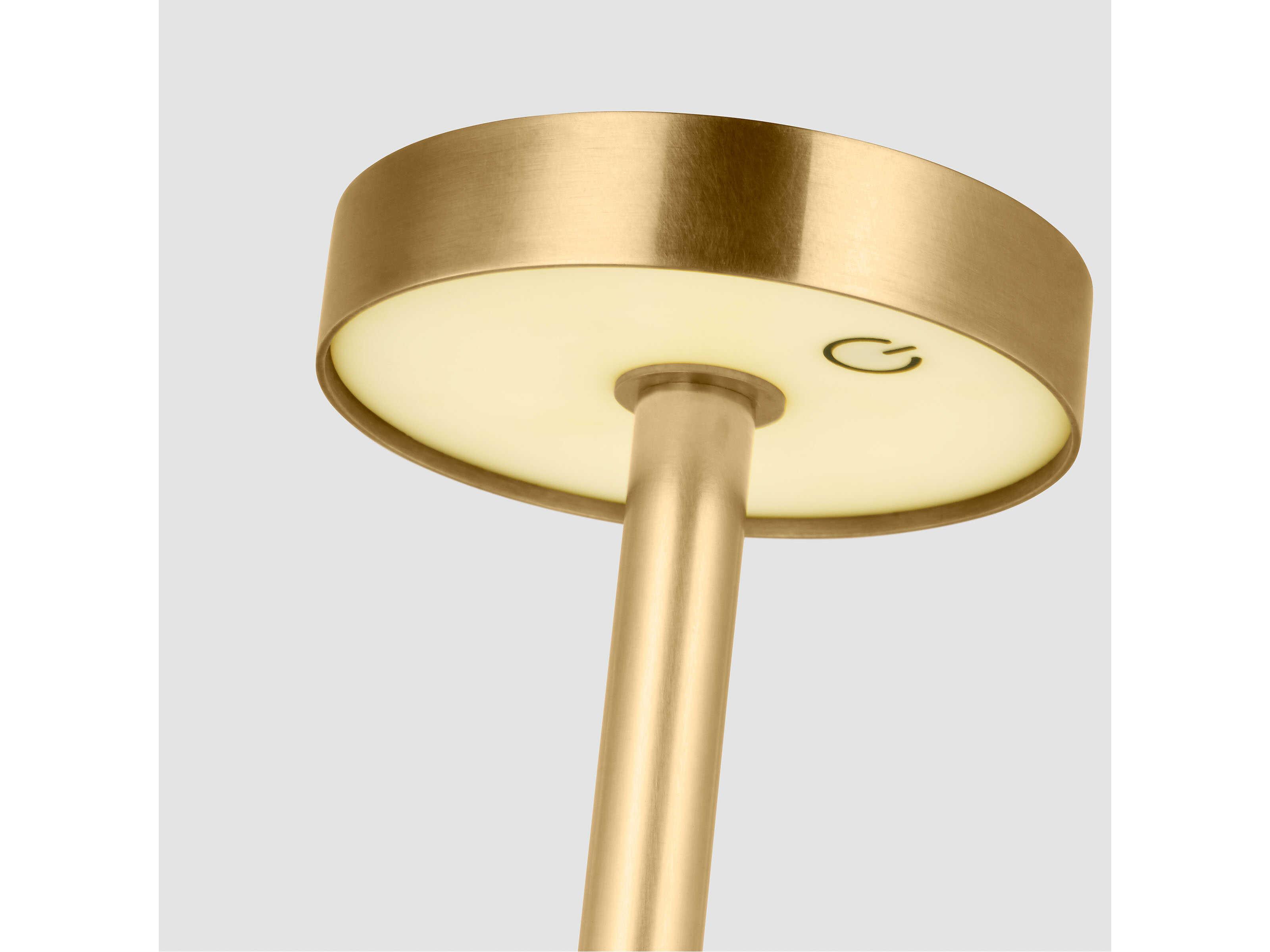 Visual Comfort Modern Moneta Hand Rubbed Antique Brass Floor Lamp