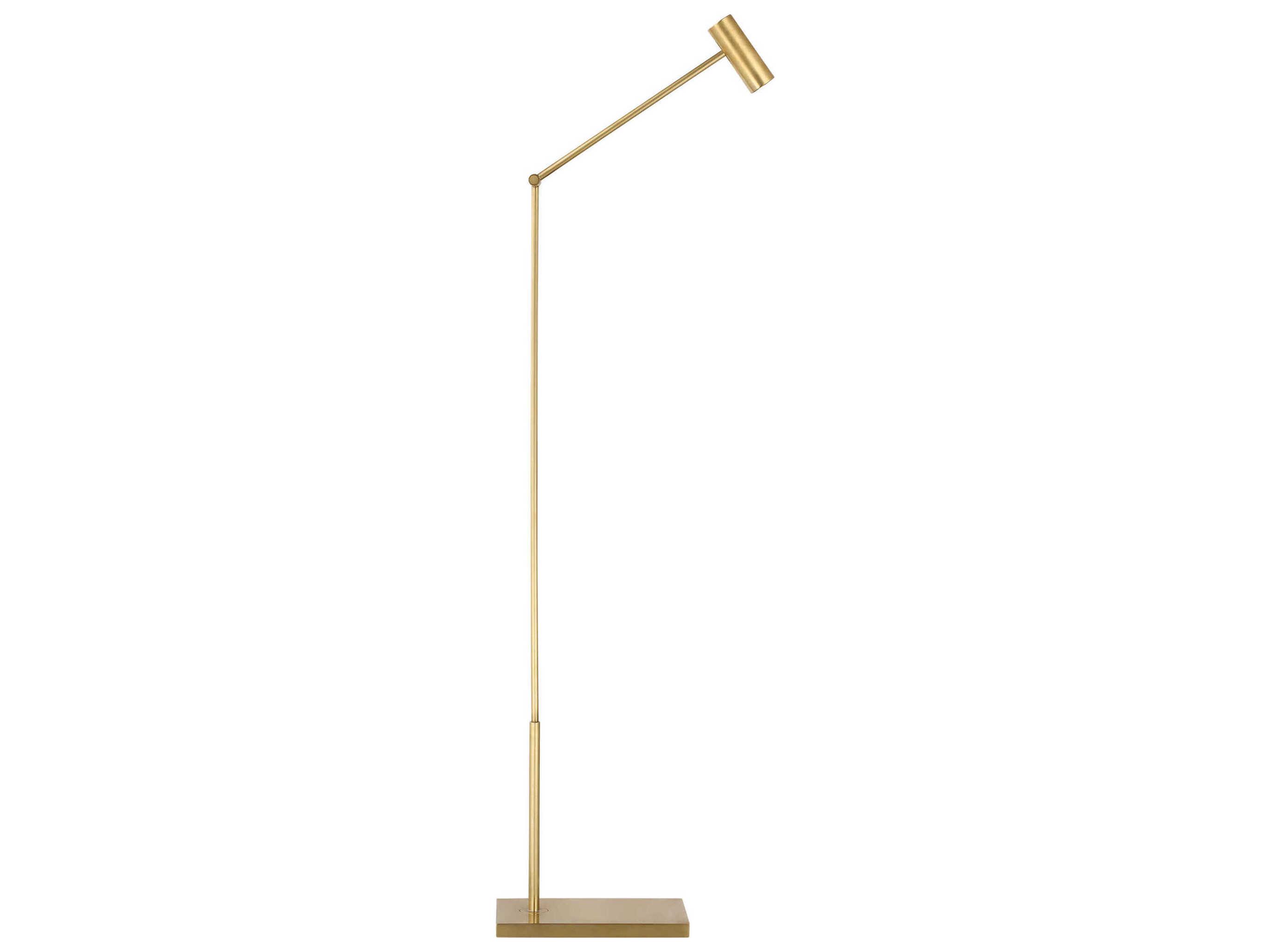 Visual Comfort Modern Ponte Hand Rubbed Antique Brass Floor Lamp