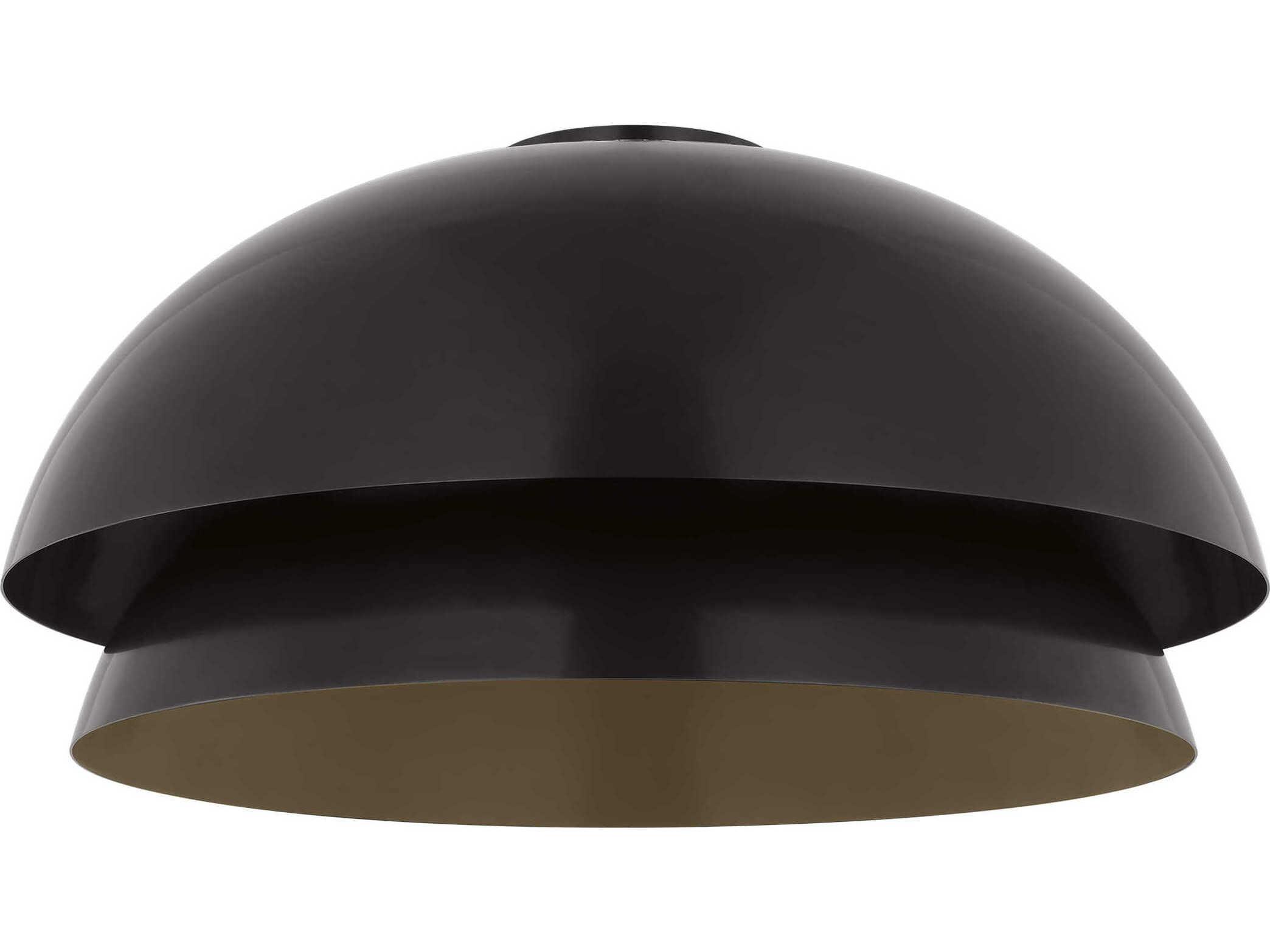 Visual Comfort Modern Shanti 1-Light Dark Bronze Dome Flush Mount