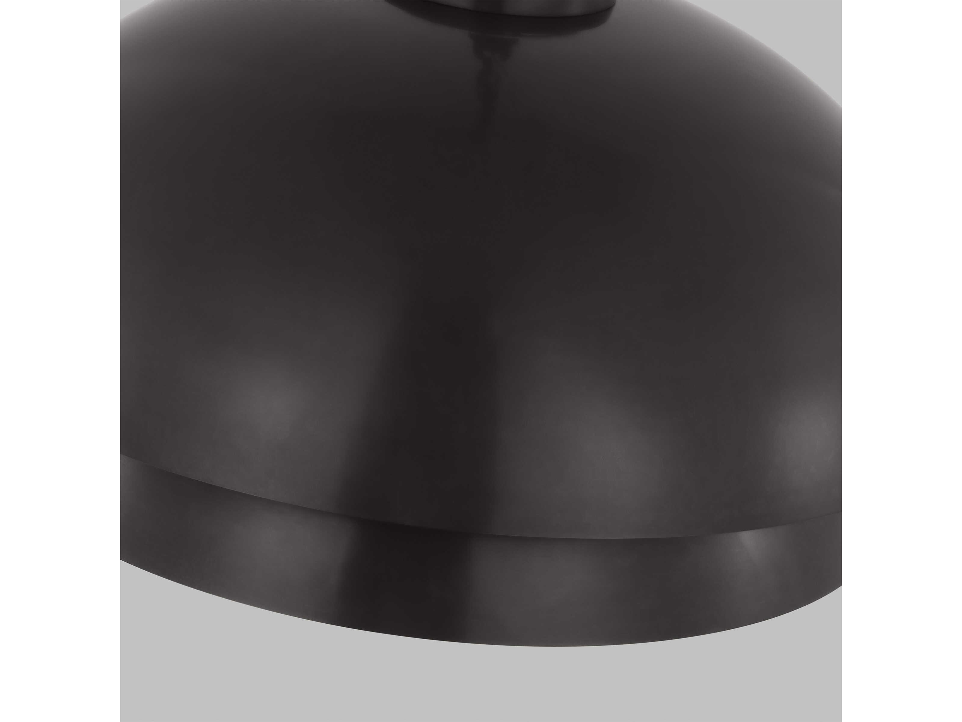 Visual Comfort Modern Shanti 1-Light Dark Bronze Dome Flush Mount