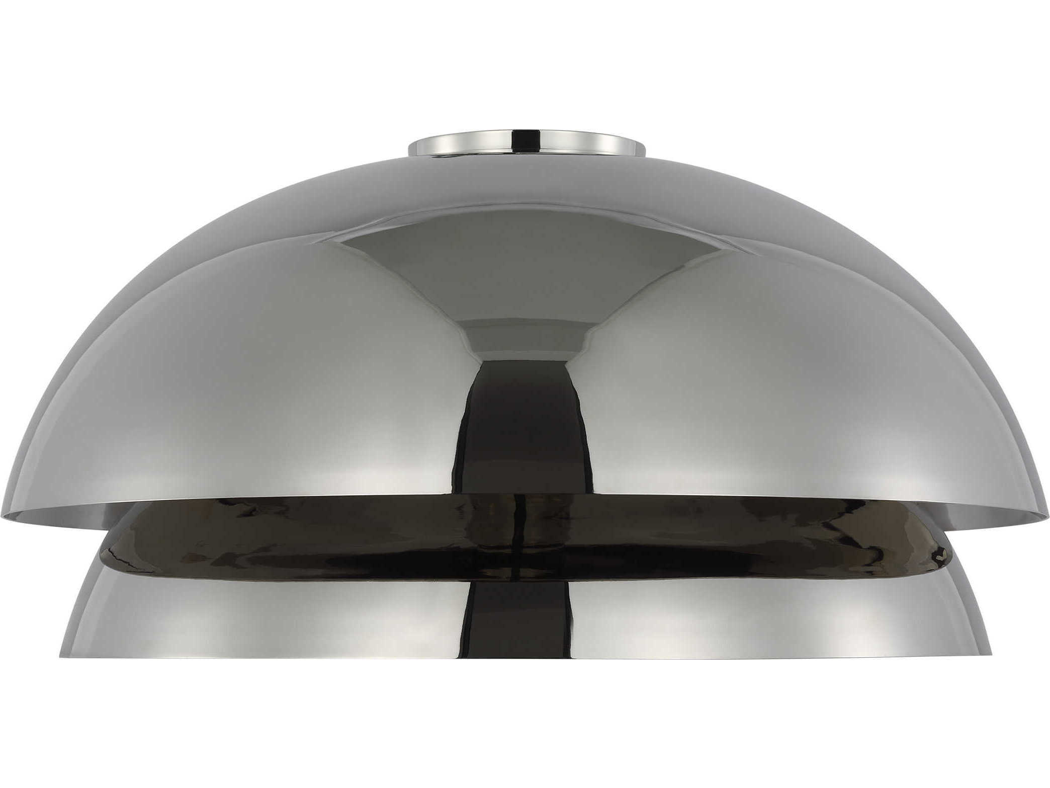 Visual Comfort Modern Shanti 1-Light Polished Nickel Dome Flush Mount