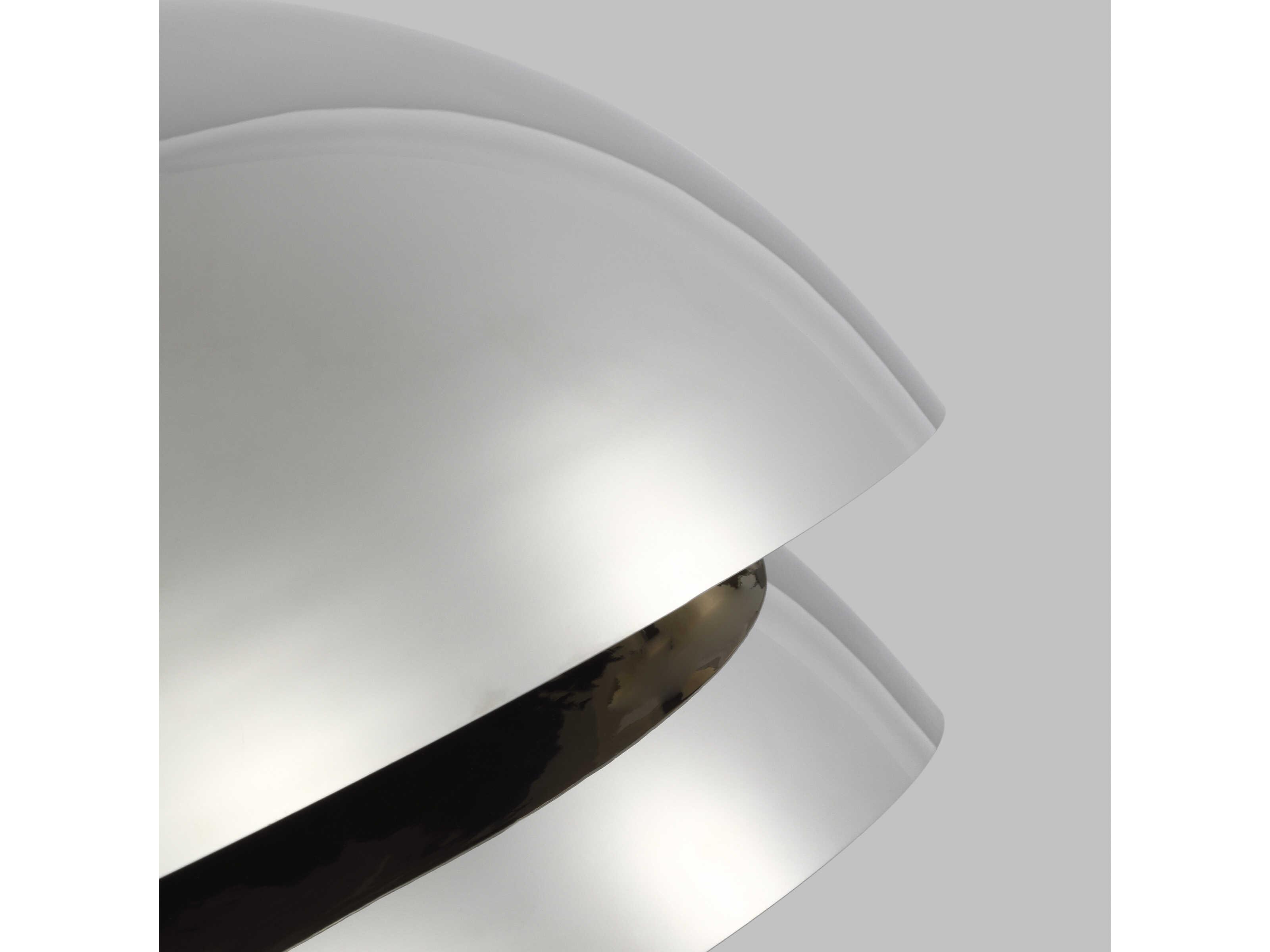 Visual Comfort Modern Shanti 1-Light Polished Nickel Dome Flush Mount