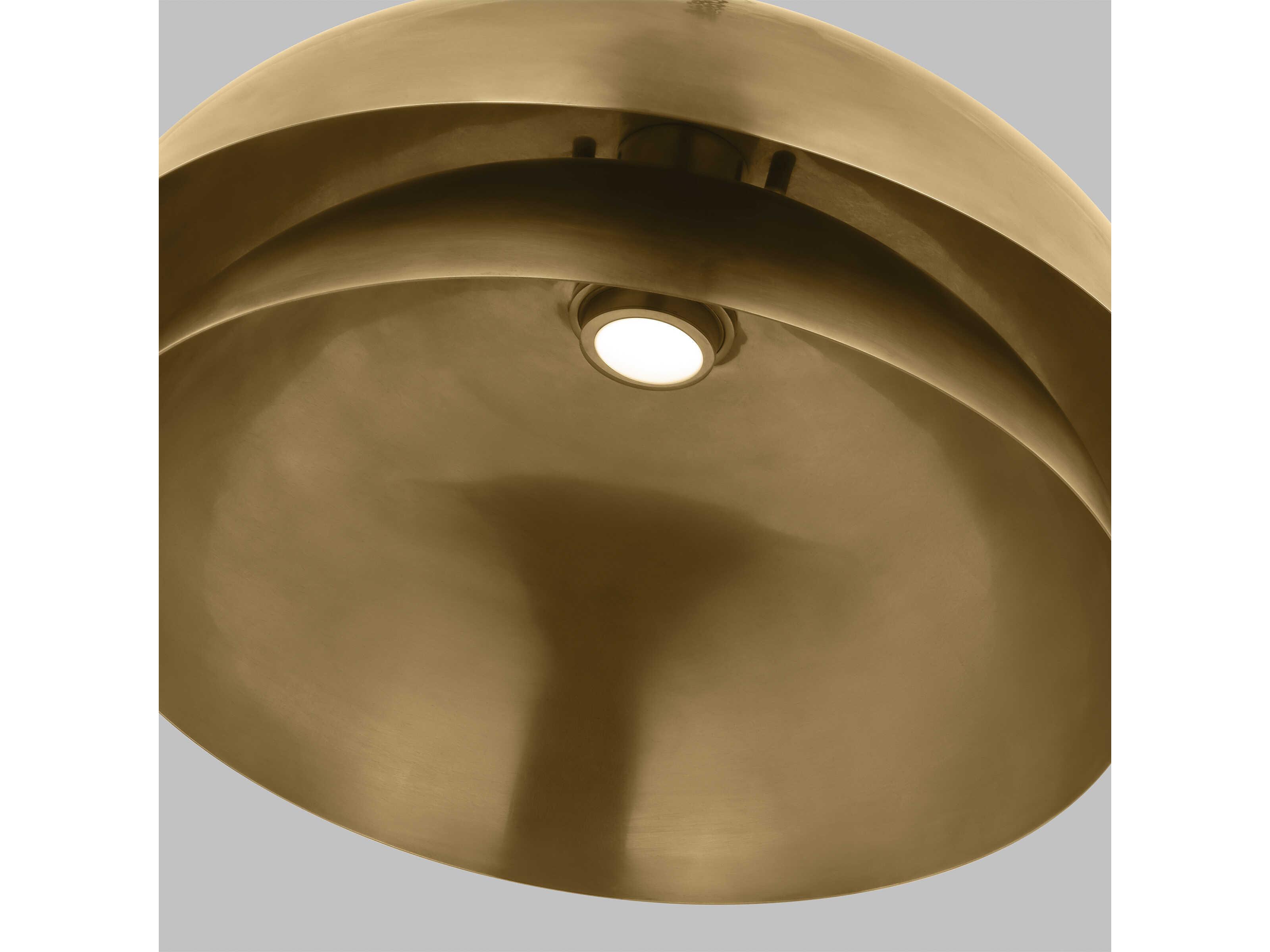 Visual Comfort Modern Shanti 1-Light Natural Brass Dome Flush Mount