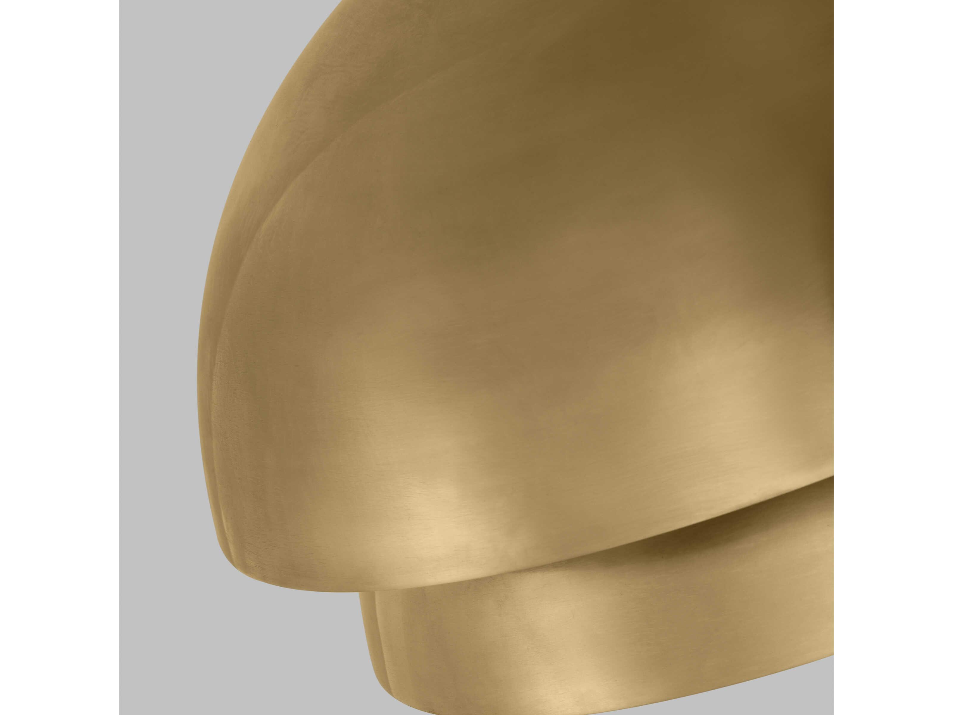 Visual Comfort Modern Shanti 1-Light Natural Brass Dome Flush Mount