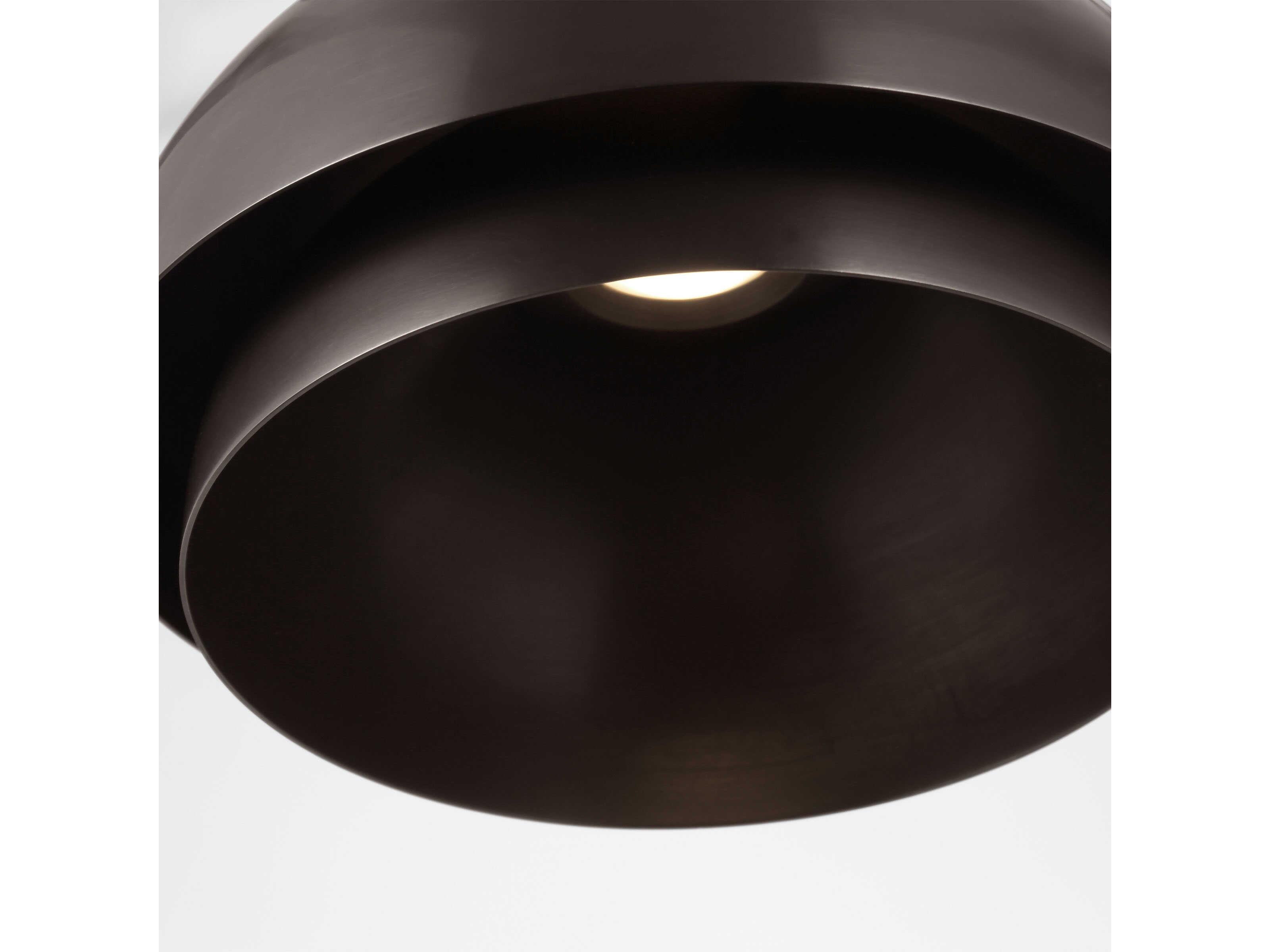 Visual Comfort Modern Shanti 2-Light Dark Bronze Dome Linear Island Pendant