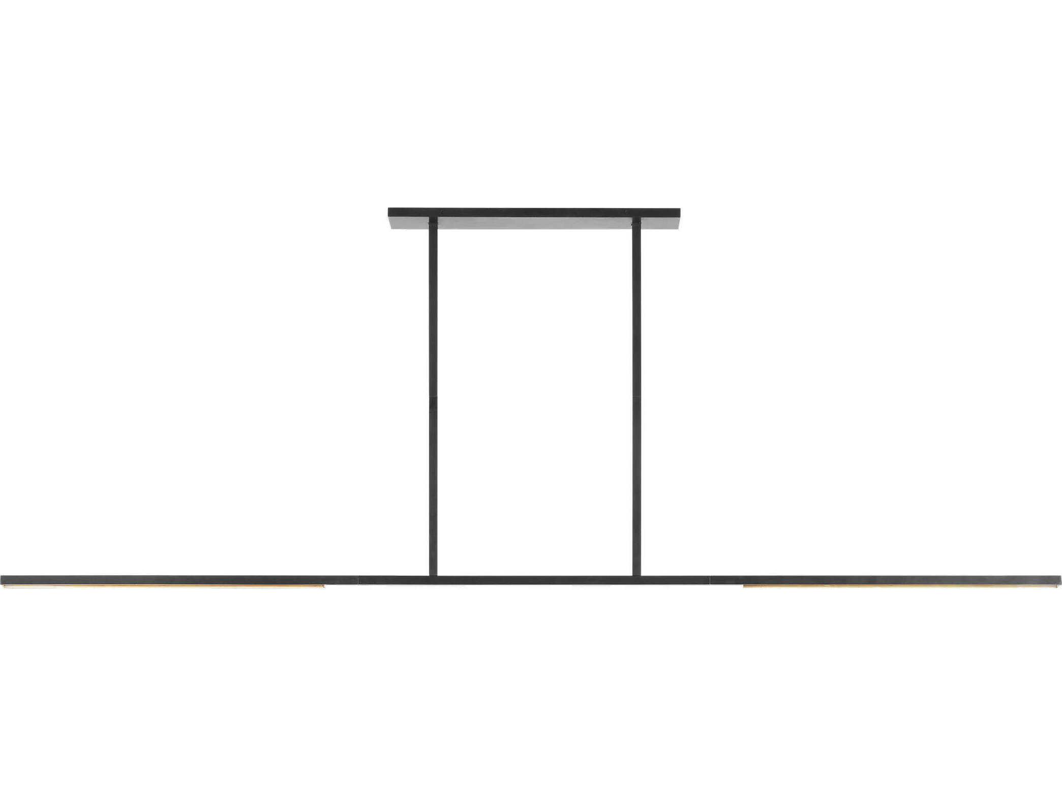 Visual Comfort Modern Cityscape 2-Light Bronze Linear Island Pendant