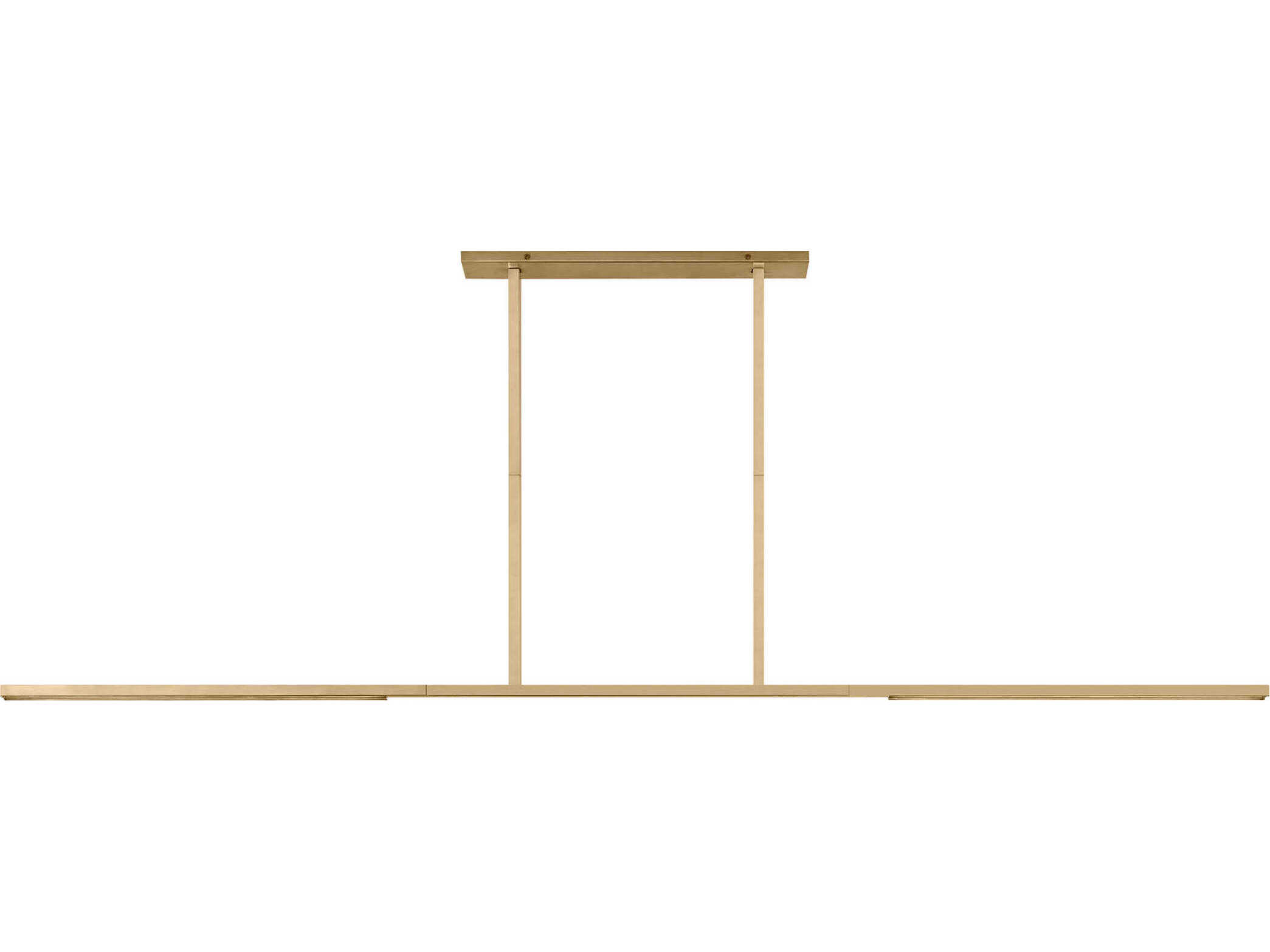 Visual Comfort Modern Cityscape 2-Light Hand Rubbed Antique Brass Linear Island Pendant