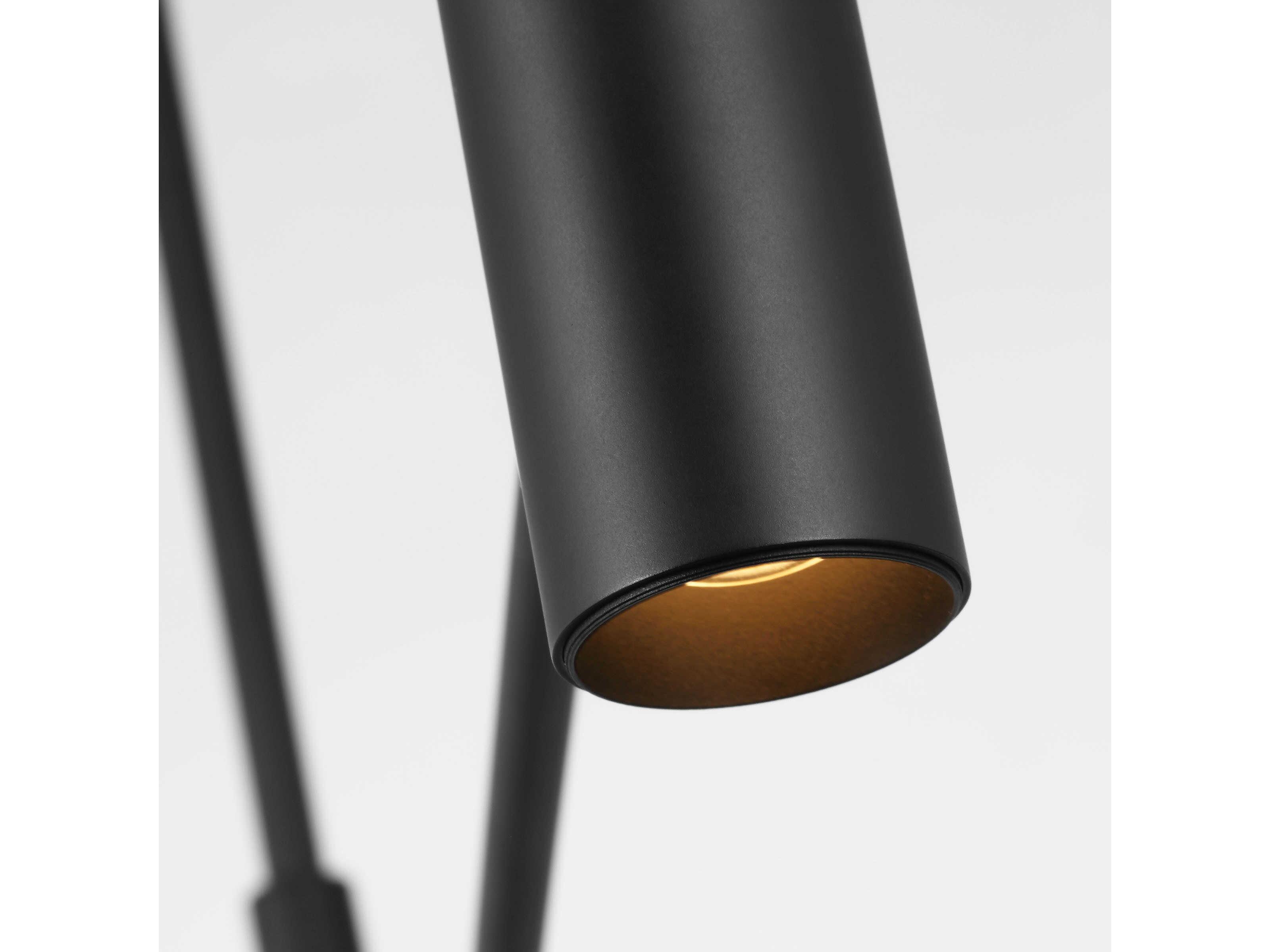 Visual Comfort Modern Ponte 4-Light Nightshade Black Linear Island Pendant