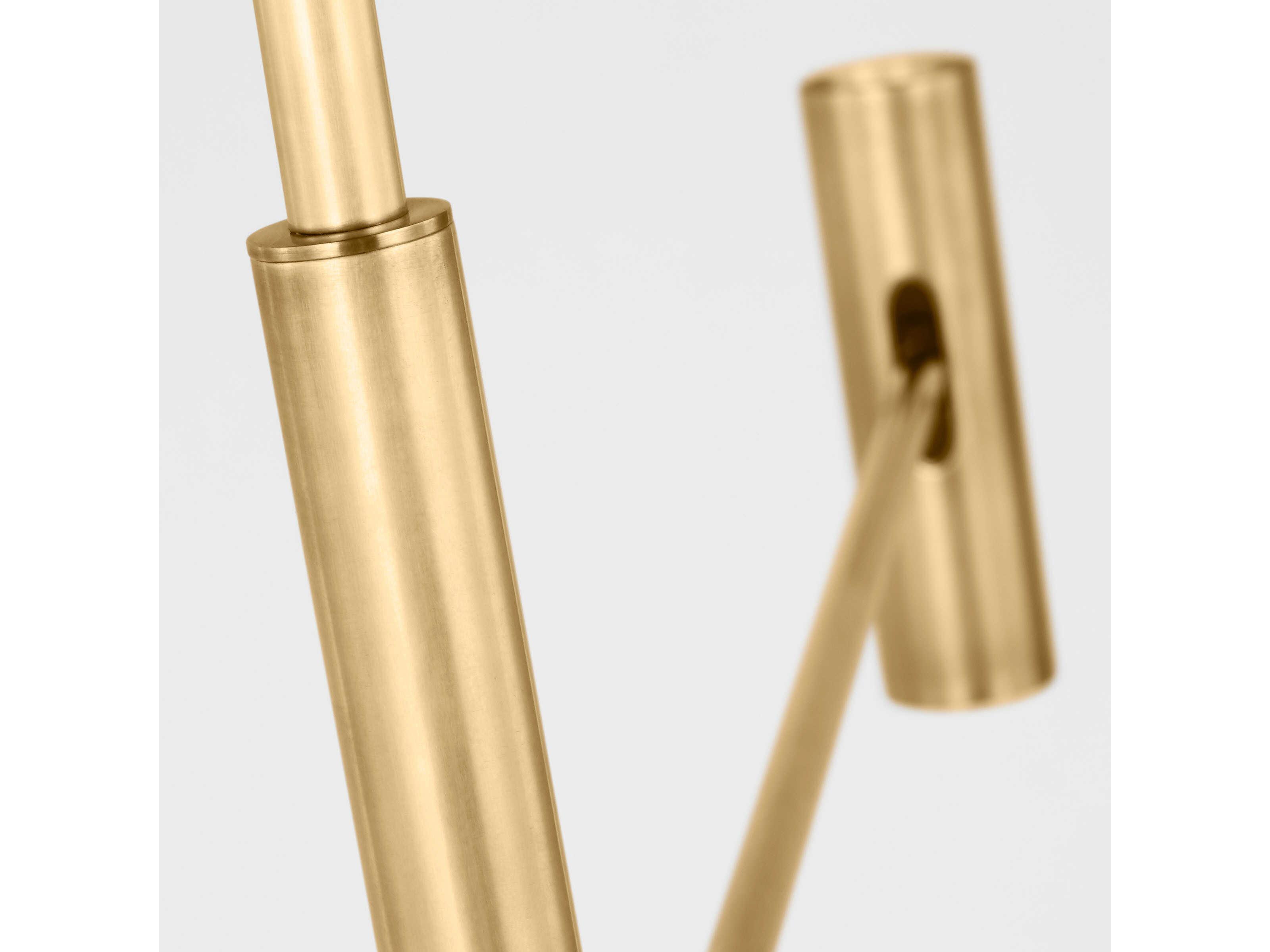 Visual Comfort Modern Ponte 4-Light Hand Rubbed Antique Brass Linear Island Pendant