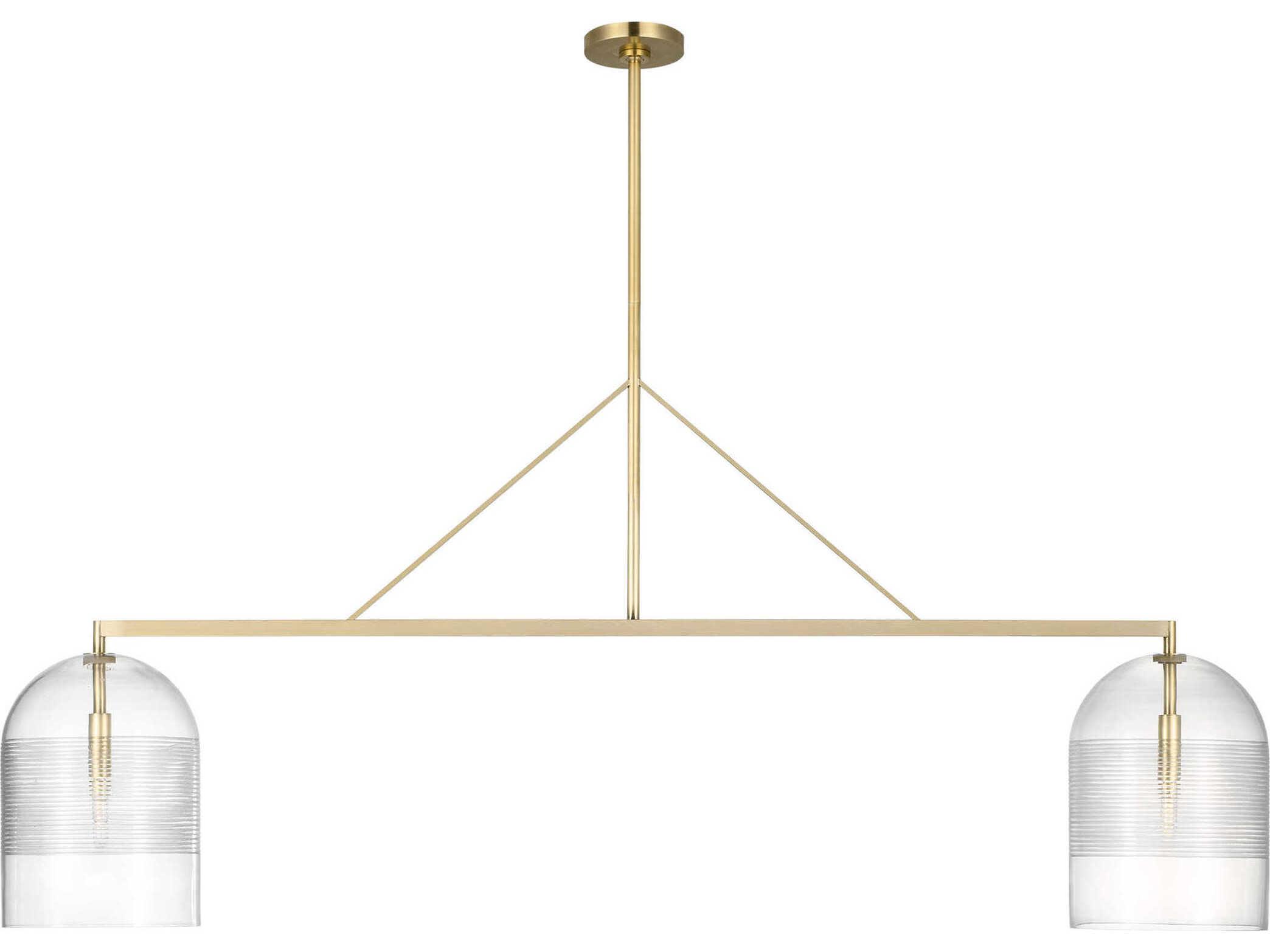 Visual Comfort Modern Leano 2-Light Brass Island Pendant