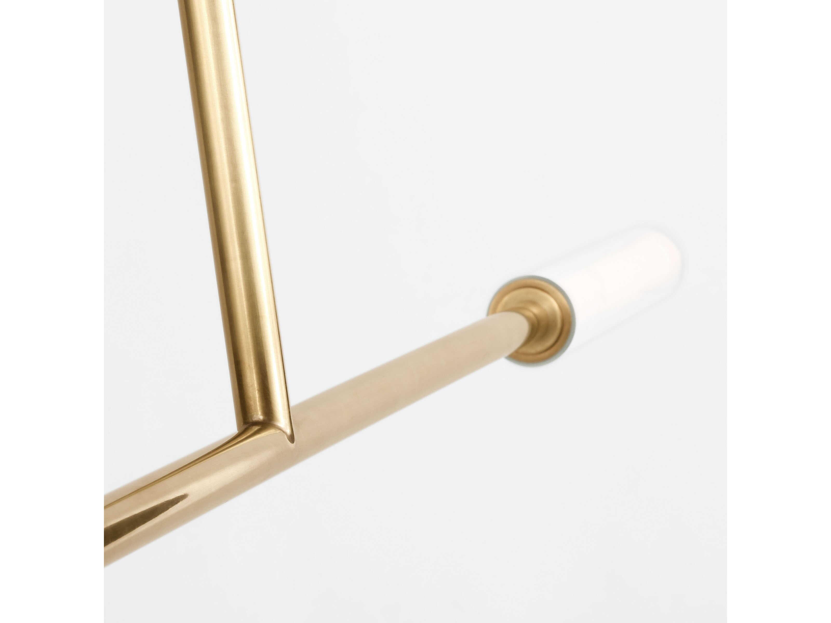 Visual Comfort Modern Poza 2-Light Brass Linear Island Pendant