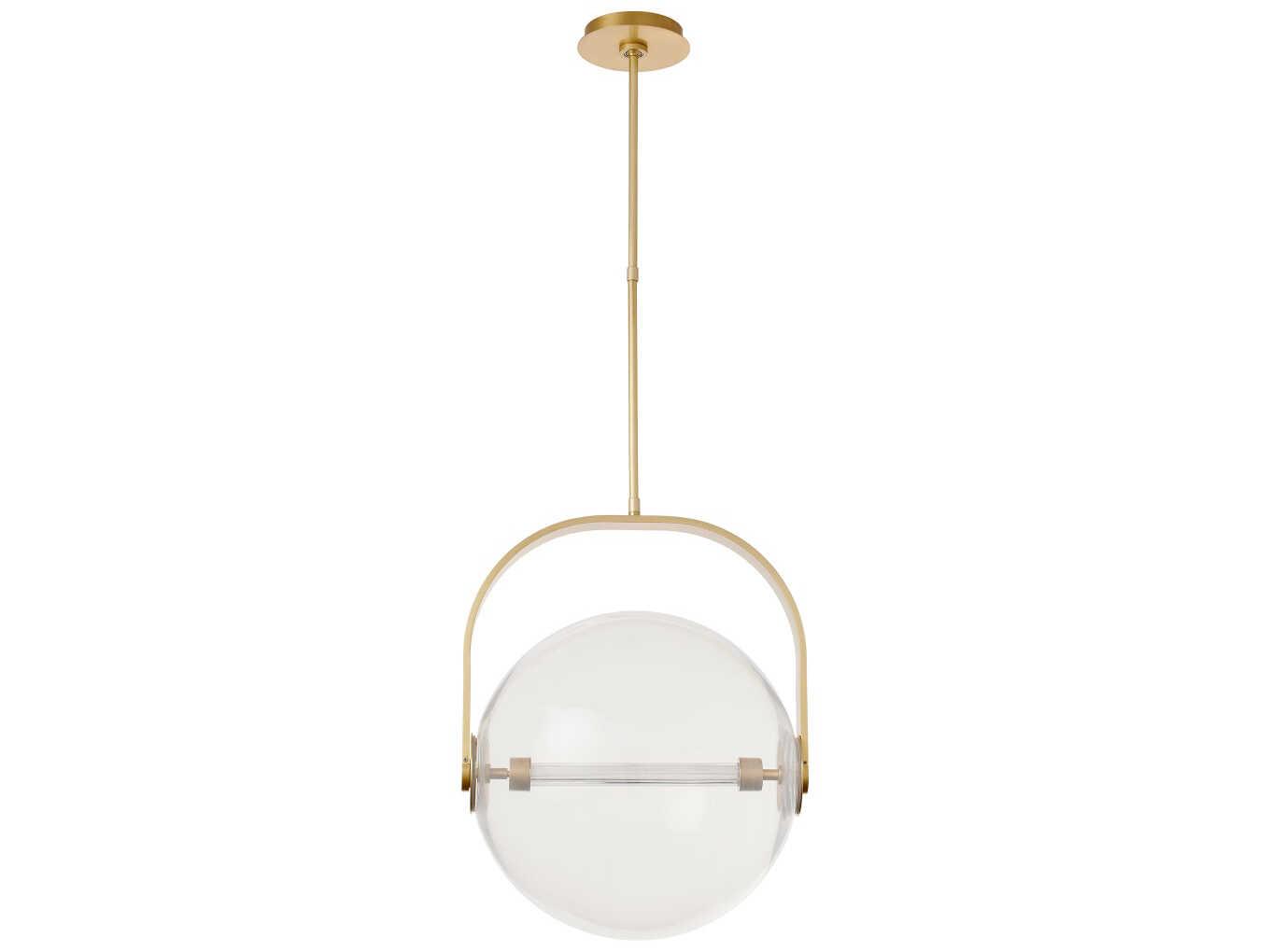 Visual Comfort Modern Fues 1-Light Natural Brass Globe Pendant