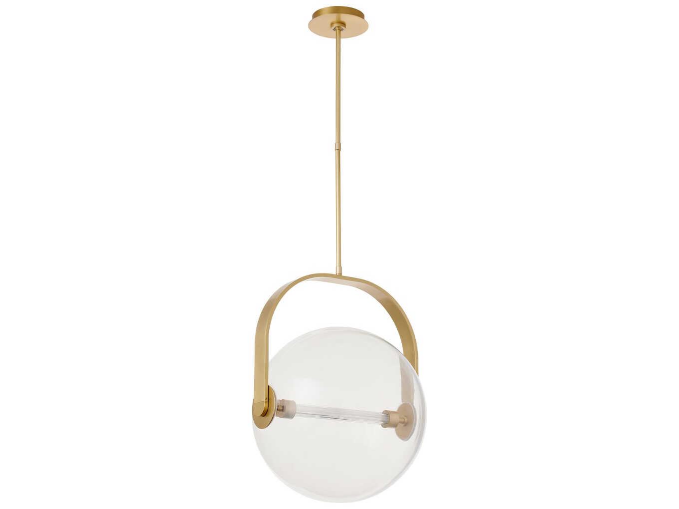 Visual Comfort Modern Fues 1-Light Natural Brass Globe Pendant