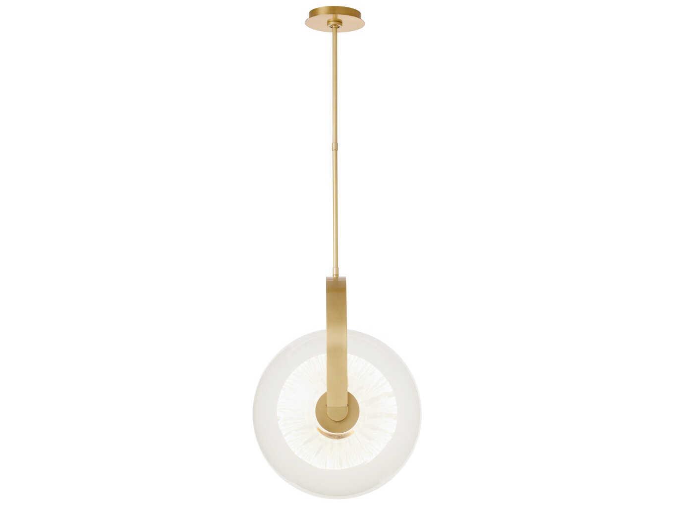 Visual Comfort Modern Fues 1-Light Natural Brass Globe Pendant