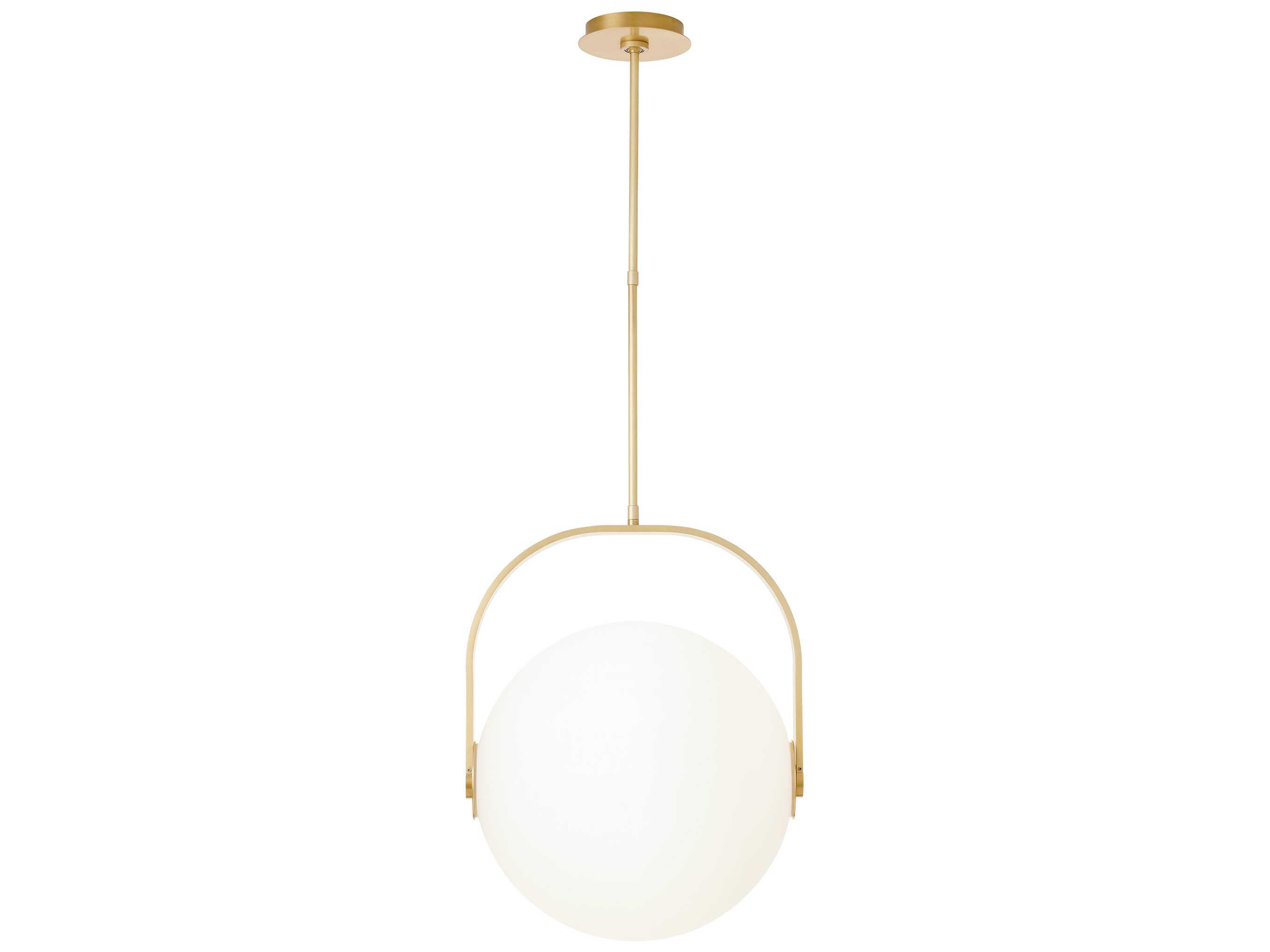 Visual Comfort Modern Fues 1-Light Natural Brass Globe Pendant