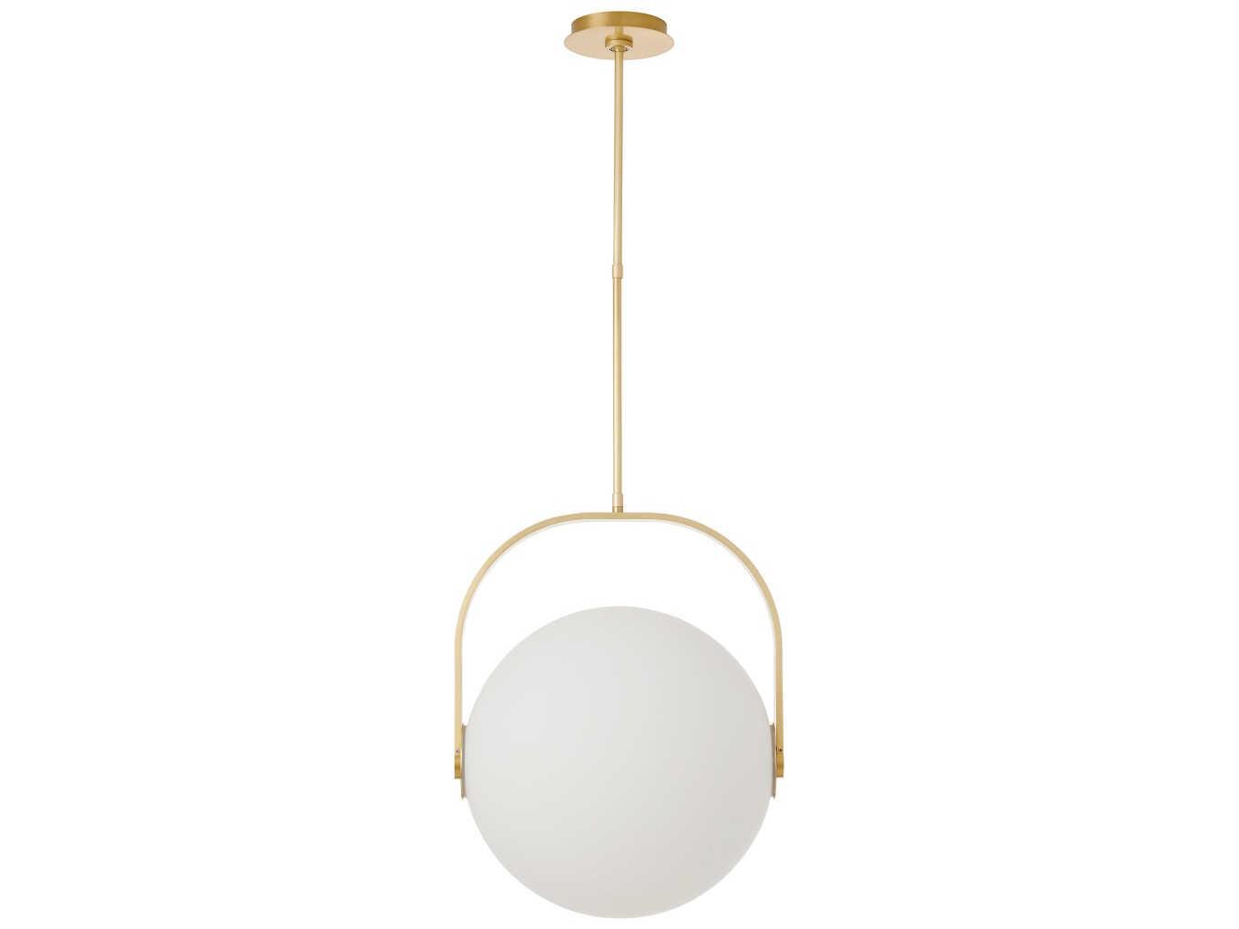 Visual Comfort Modern Fues 1-Light Natural Brass Globe Pendant