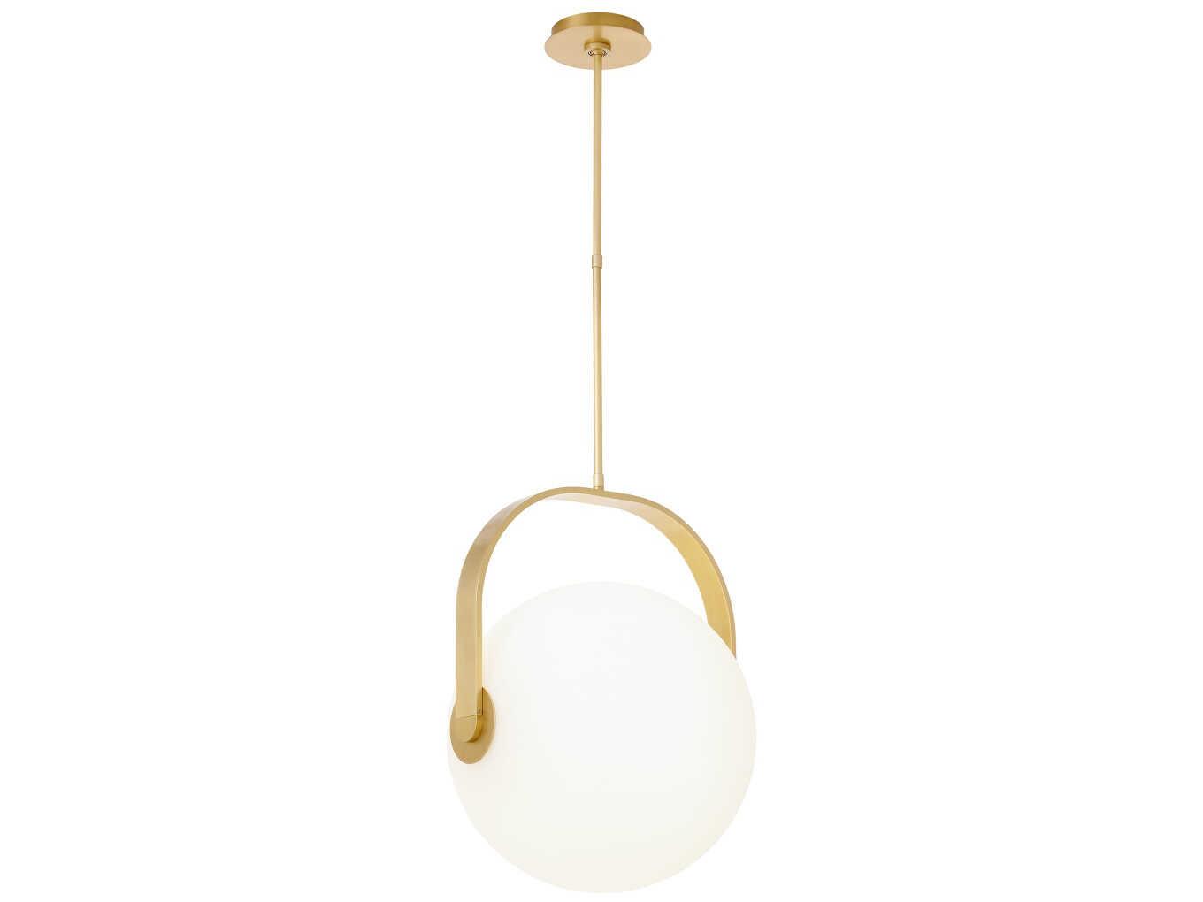 Visual Comfort Modern Fues 1-Light Natural Brass Globe Pendant