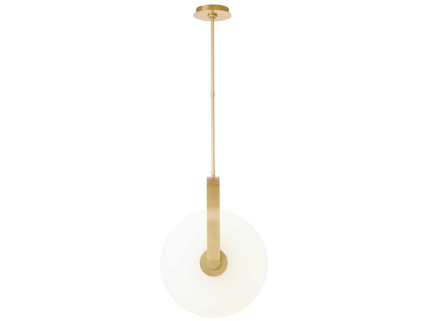 Visual Comfort Modern Fues 1-Light Natural Brass Globe Pendant