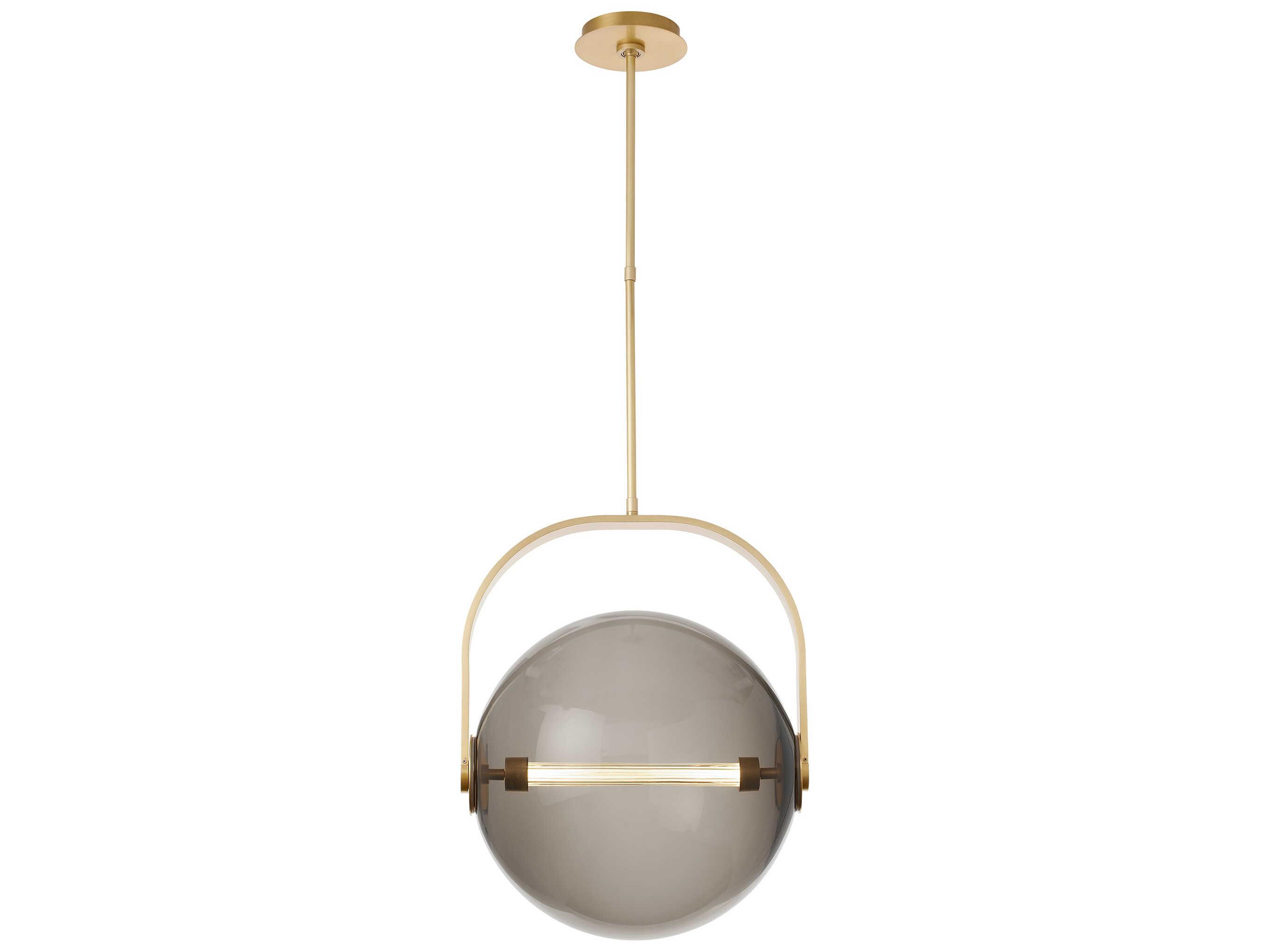 Visual Comfort Modern Fues 1-Light Natural Brass Globe Pendant