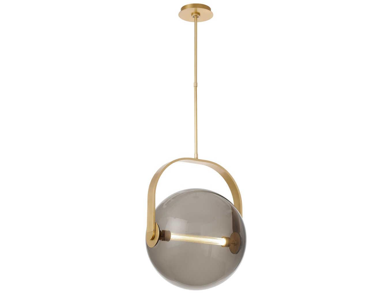 Visual Comfort Modern Fues 1-Light Natural Brass Globe Pendant