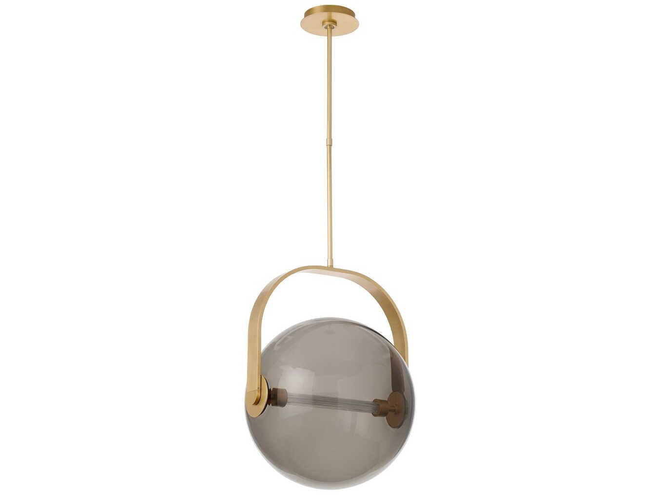 Visual Comfort Modern Fues 1-Light Natural Brass Globe Pendant
