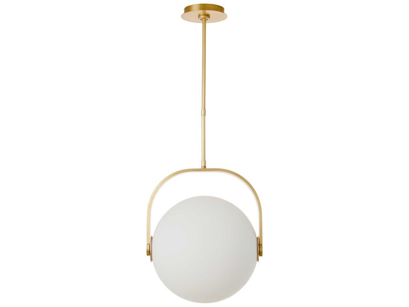 Visual Comfort Modern Fues 1-Light Natural Brass Globe Pendant