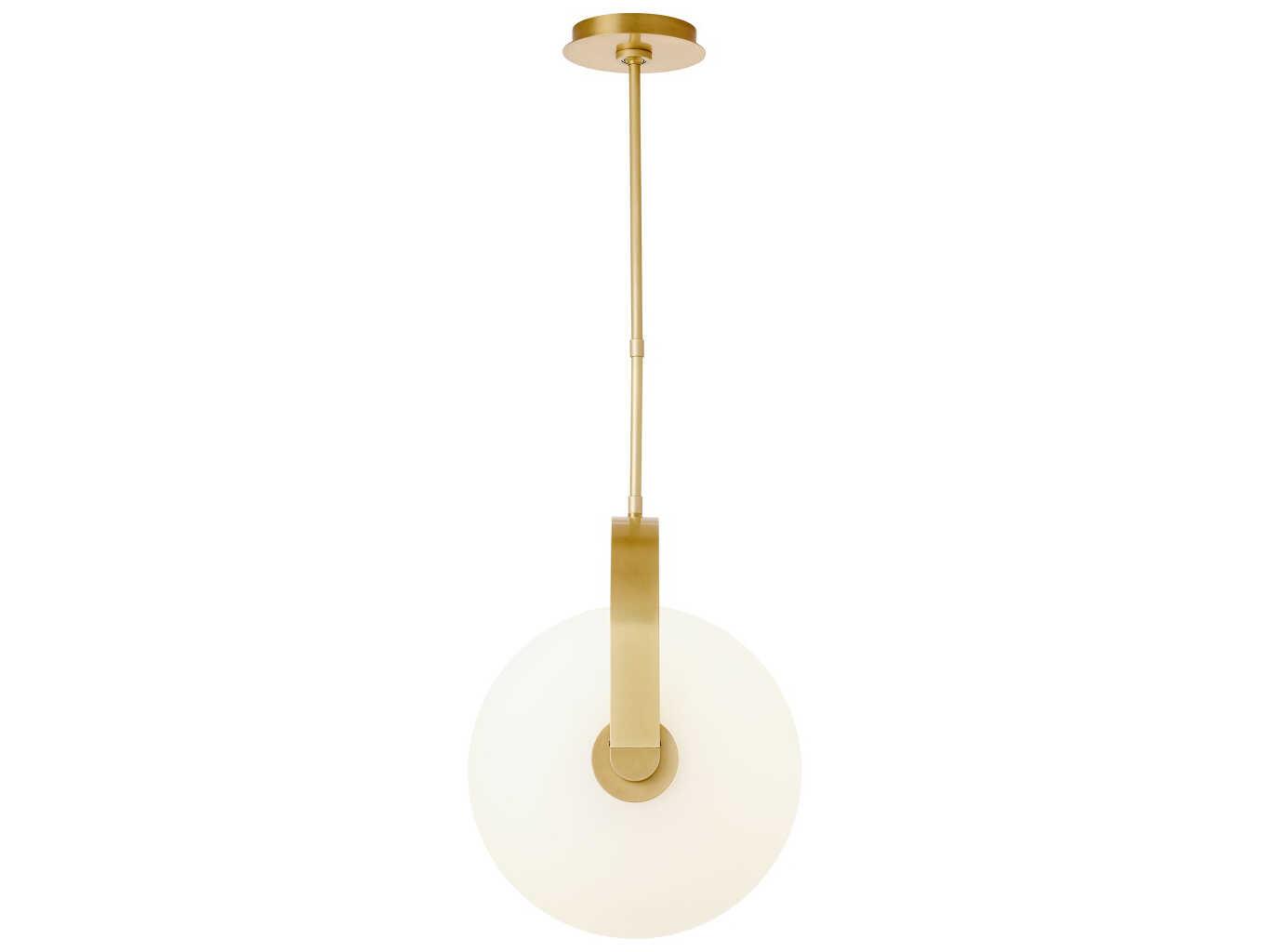 Visual Comfort Modern Fues 1-Light Natural Brass Globe Pendant