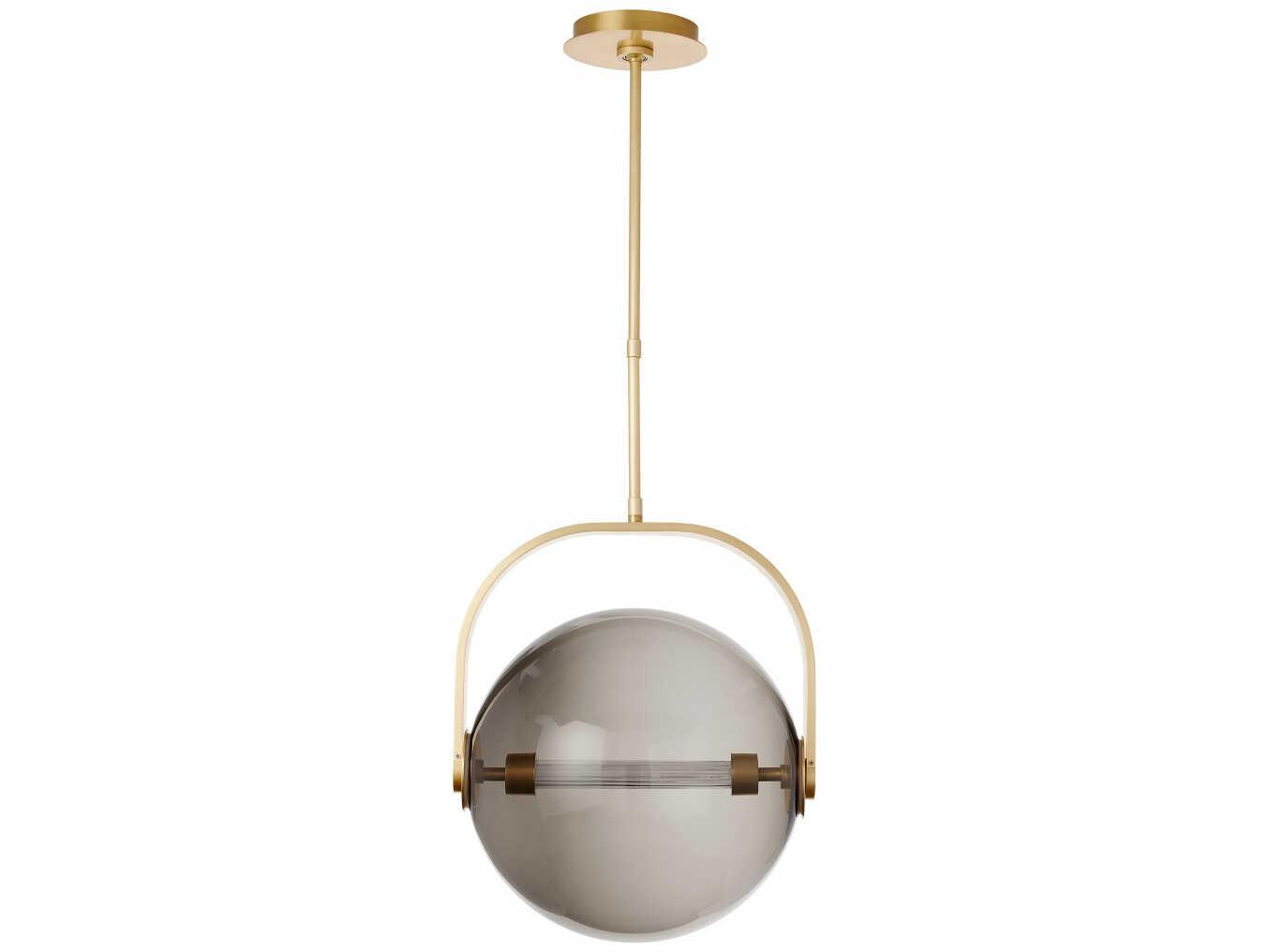 Visual Comfort Modern Fues 1-Light Natural Brass Globe Pendant