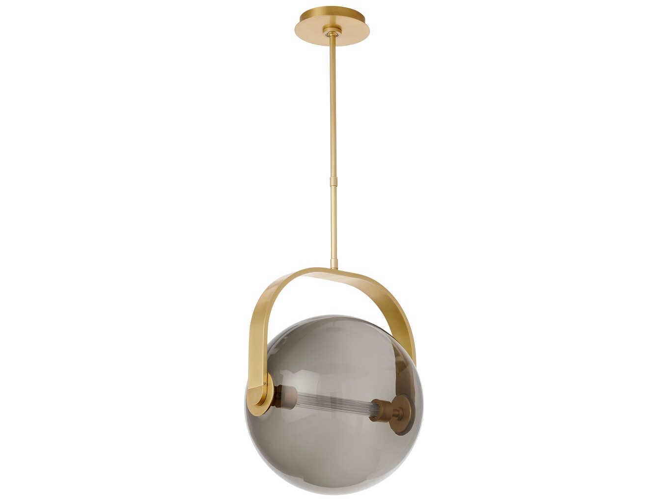 Visual Comfort Modern Fues 1-Light Natural Brass Globe Pendant