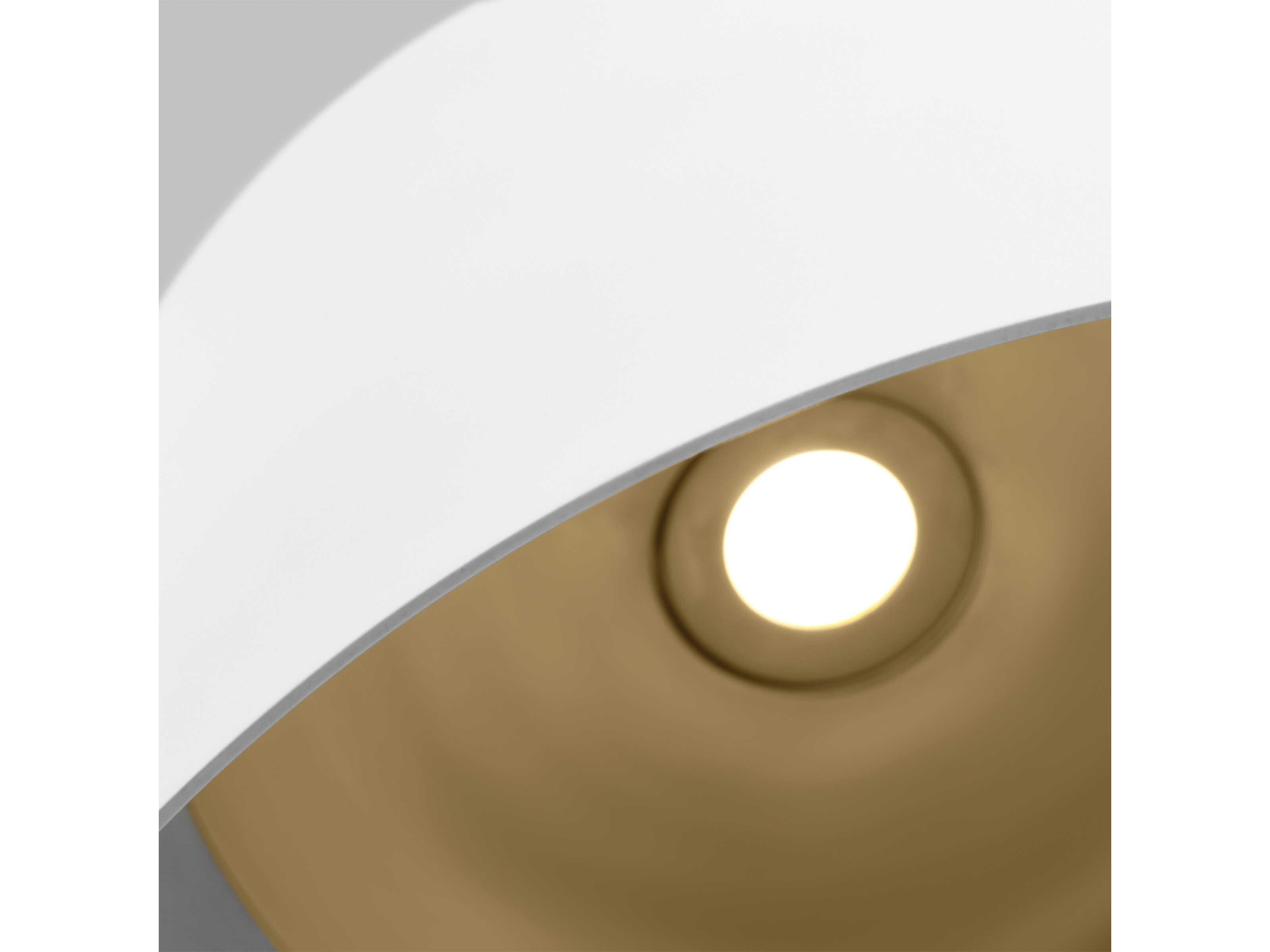 Visual Comfort Modern Forge 1-Light White Natural Brass Pendant