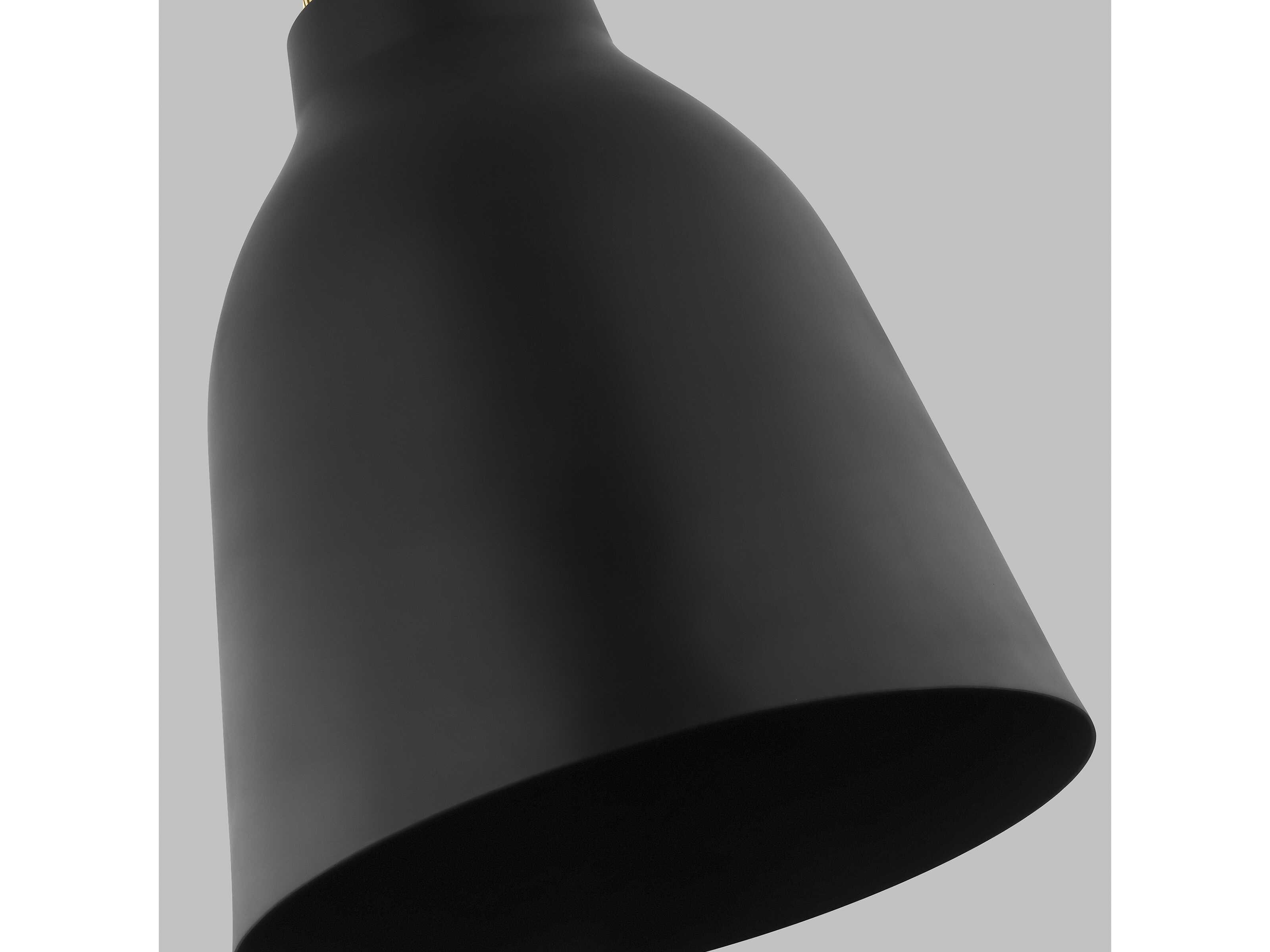 Visual Comfort Modern Forge 1-Light Black Natural Brass Pendant