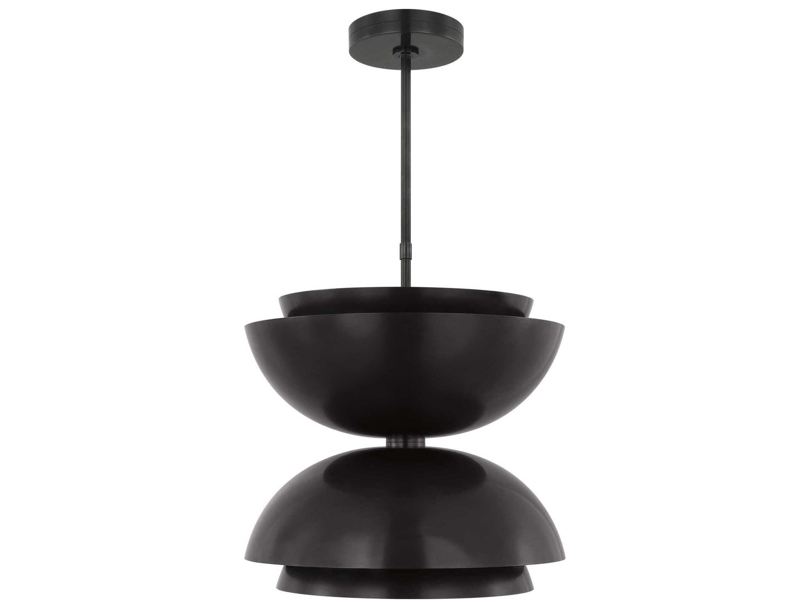 Visual Comfort Modern Shanti 2-Light Dark Bronze Dome Pendant