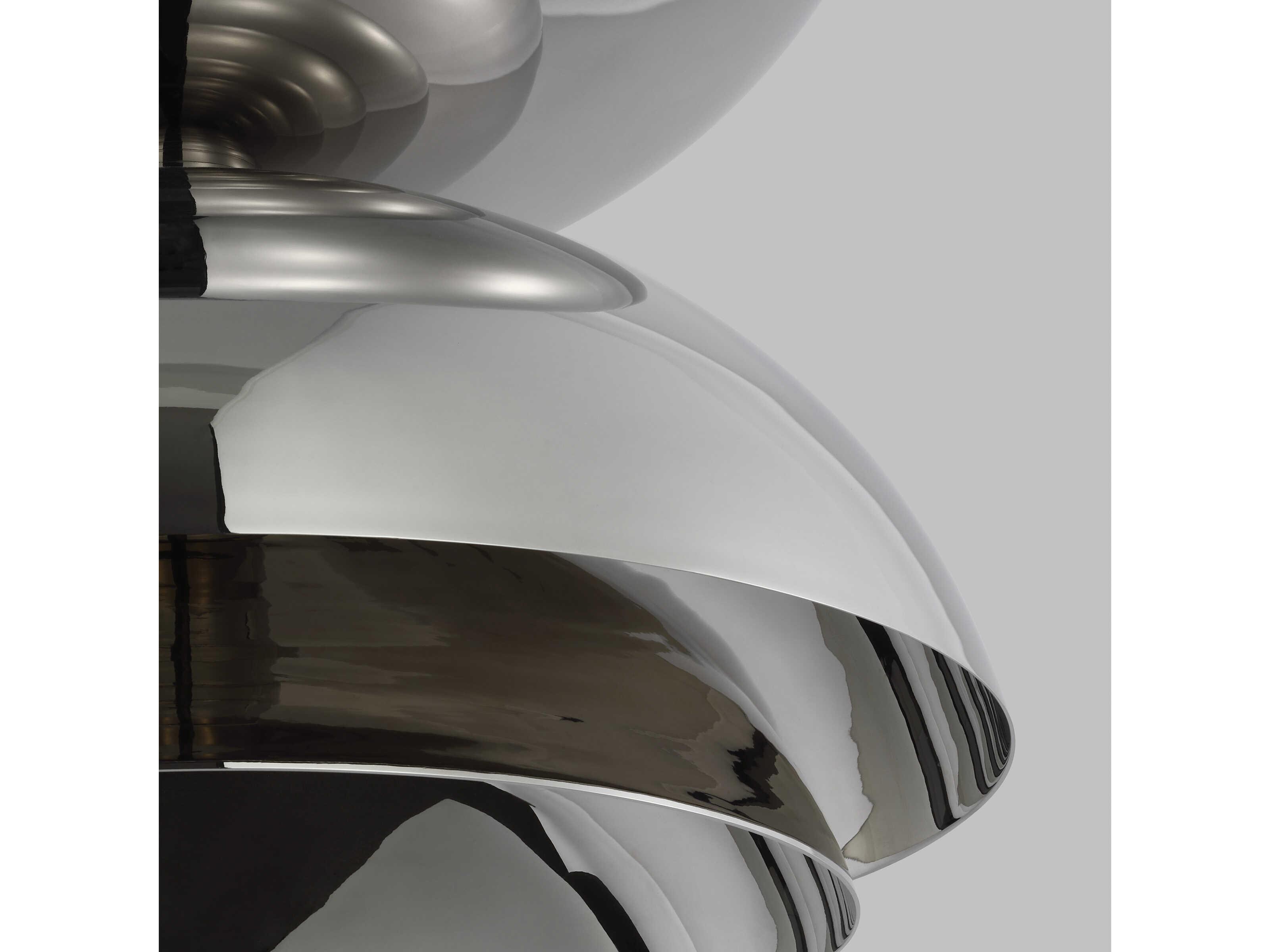 Visual Comfort Modern Shanti 2-Light Polished Nickel Dome Pendant