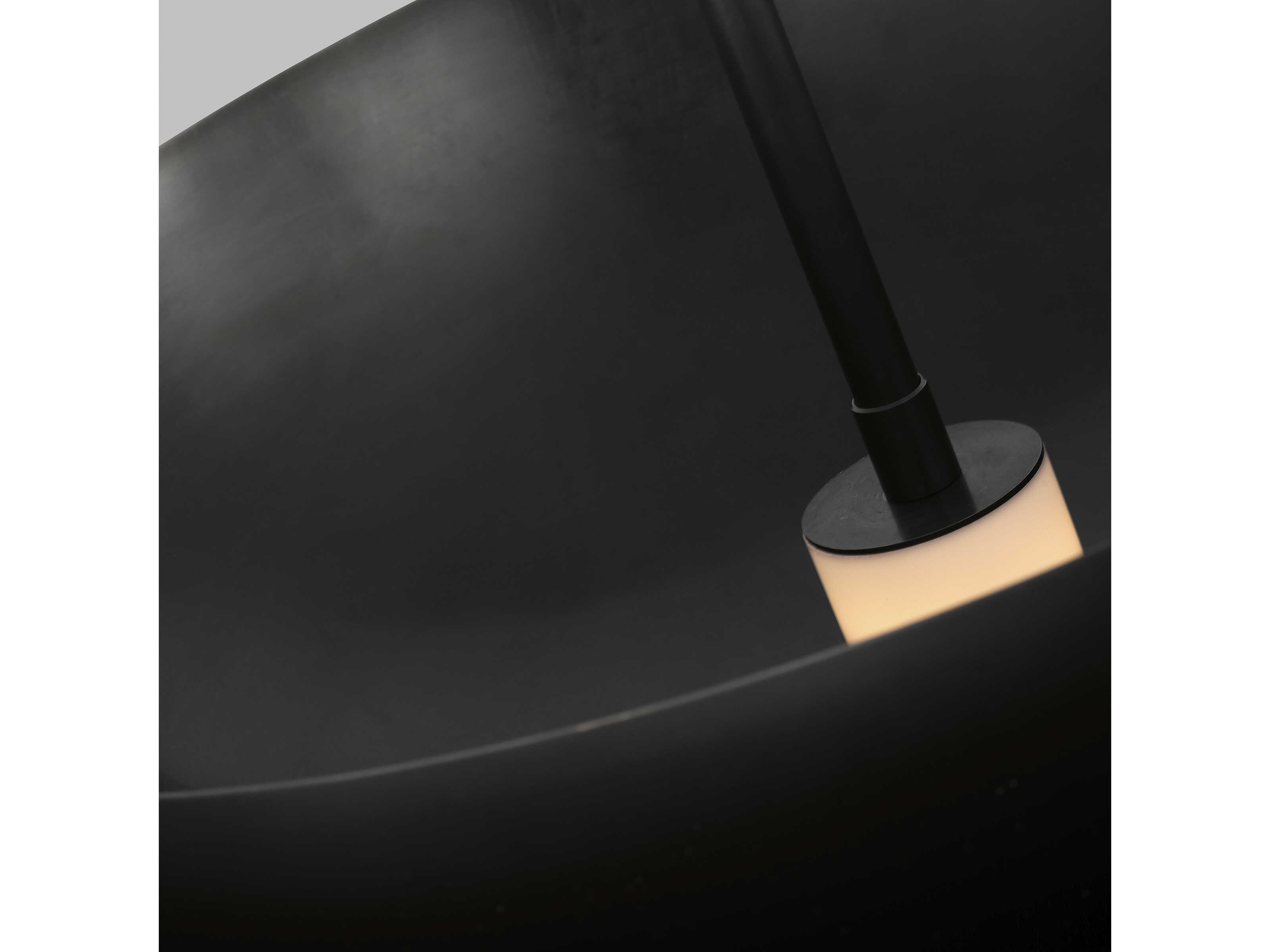 Visual Comfort Modern Shanti 2-Light Dark Bronze Black Dome Pendant