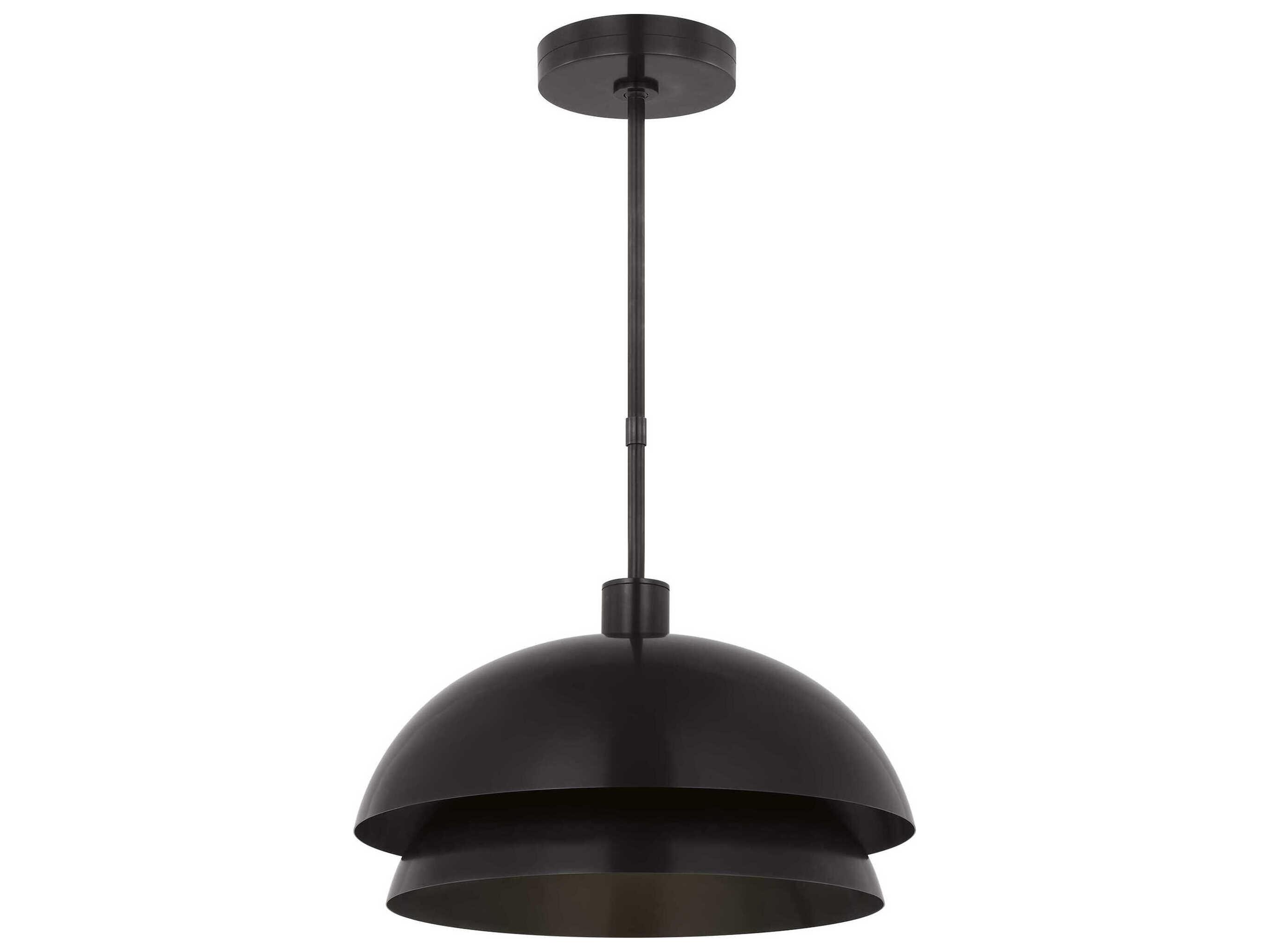 Visual Comfort Modern Shanti 1-Light Dark Bronze Dome Pendant