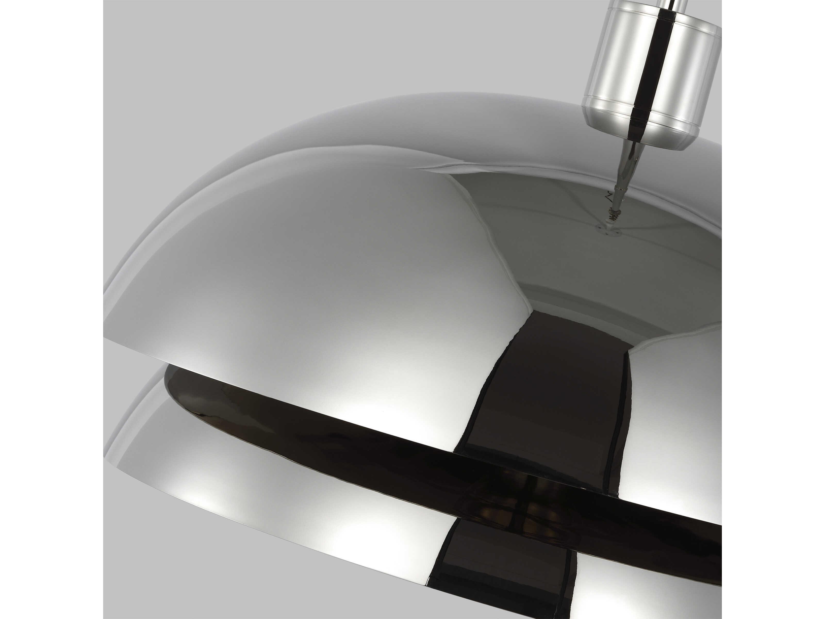 Visual Comfort Modern Shanti 1-Light Polished Nickel Dome Pendant