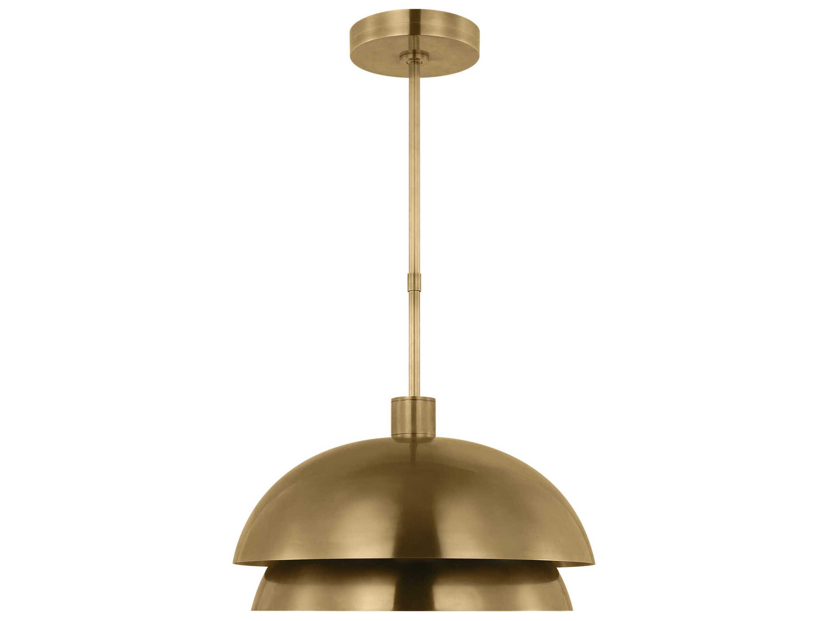 Visual Comfort Modern Shanti 1-Light Natural Brass Dome Pendant