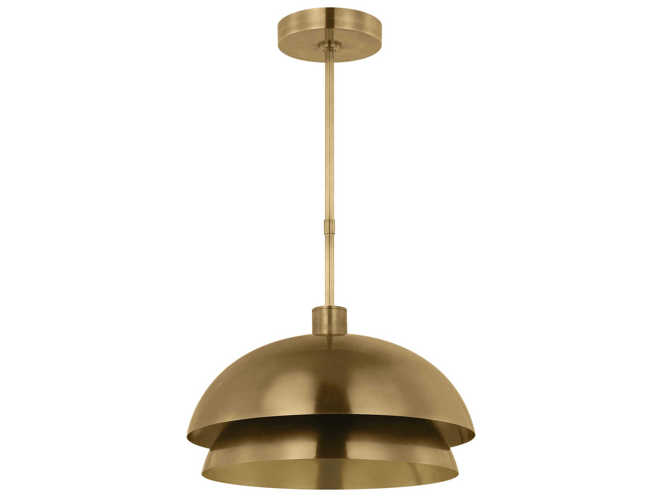 Visual Comfort Modern Shanti 1-Light Natural Brass Dome Pendant