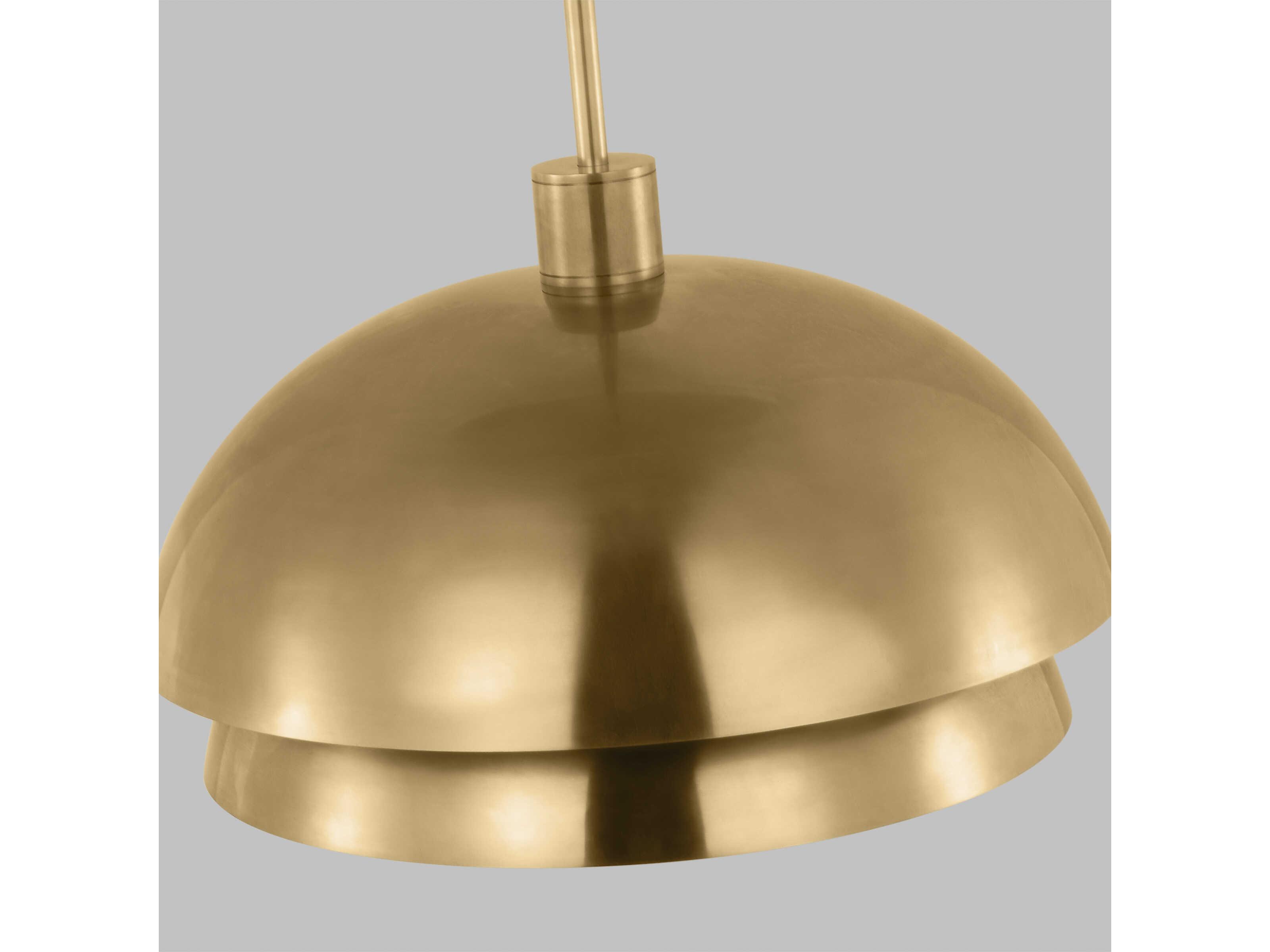 Visual Comfort Modern Shanti 1-Light Natural Brass Dome Pendant