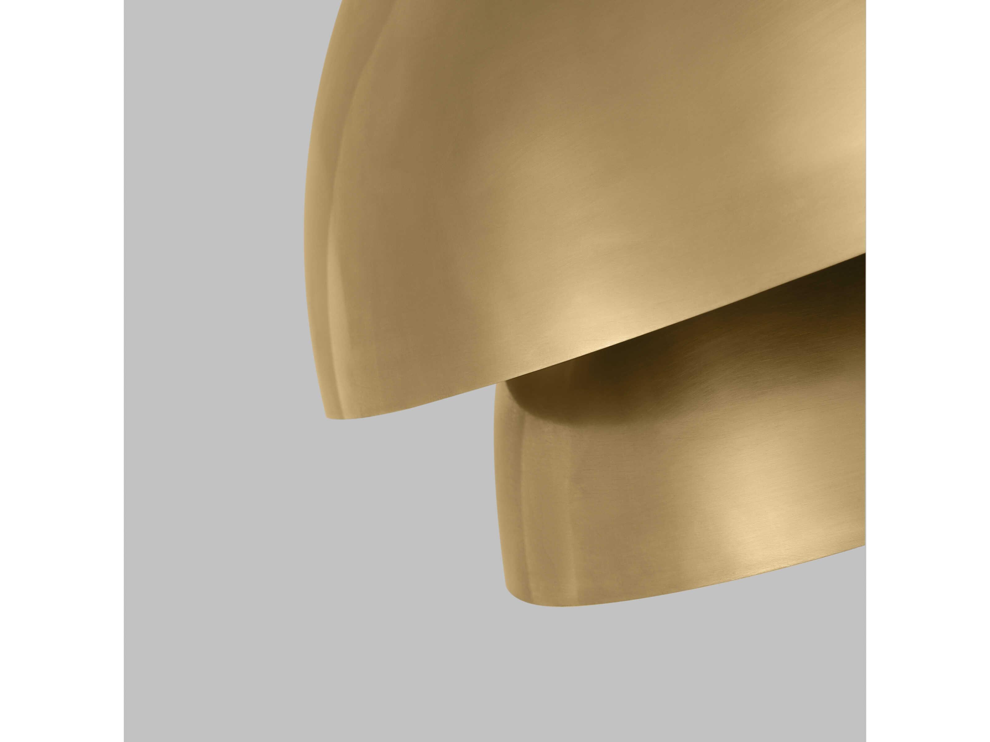 Visual Comfort Modern Shanti 1-Light Natural Brass Dome Pendant