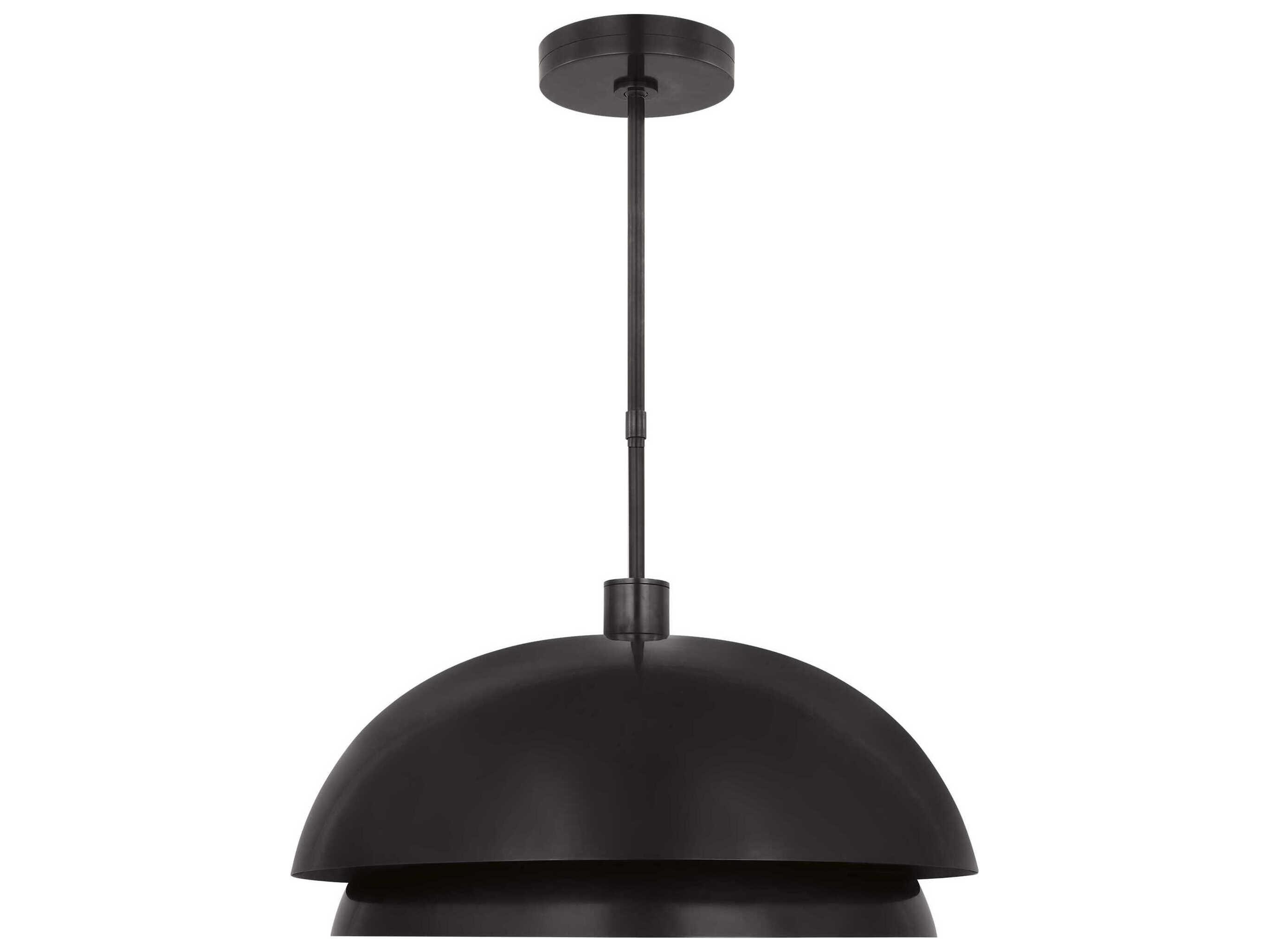 Visual Comfort Modern Shanti 1-Light Dark Bronze Dome Pendant