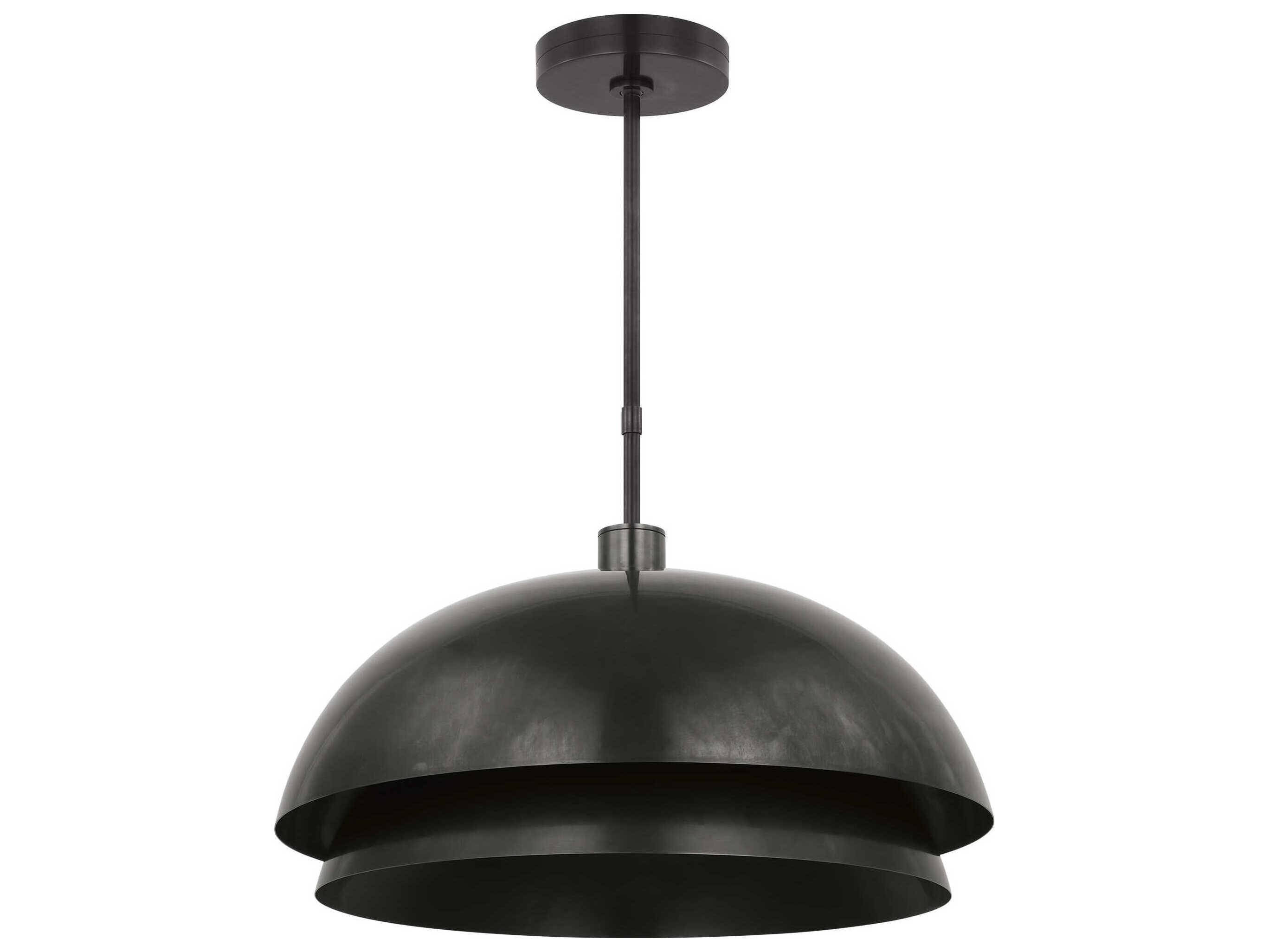 Visual Comfort Modern Shanti 1-Light Dark Bronze Dome Pendant