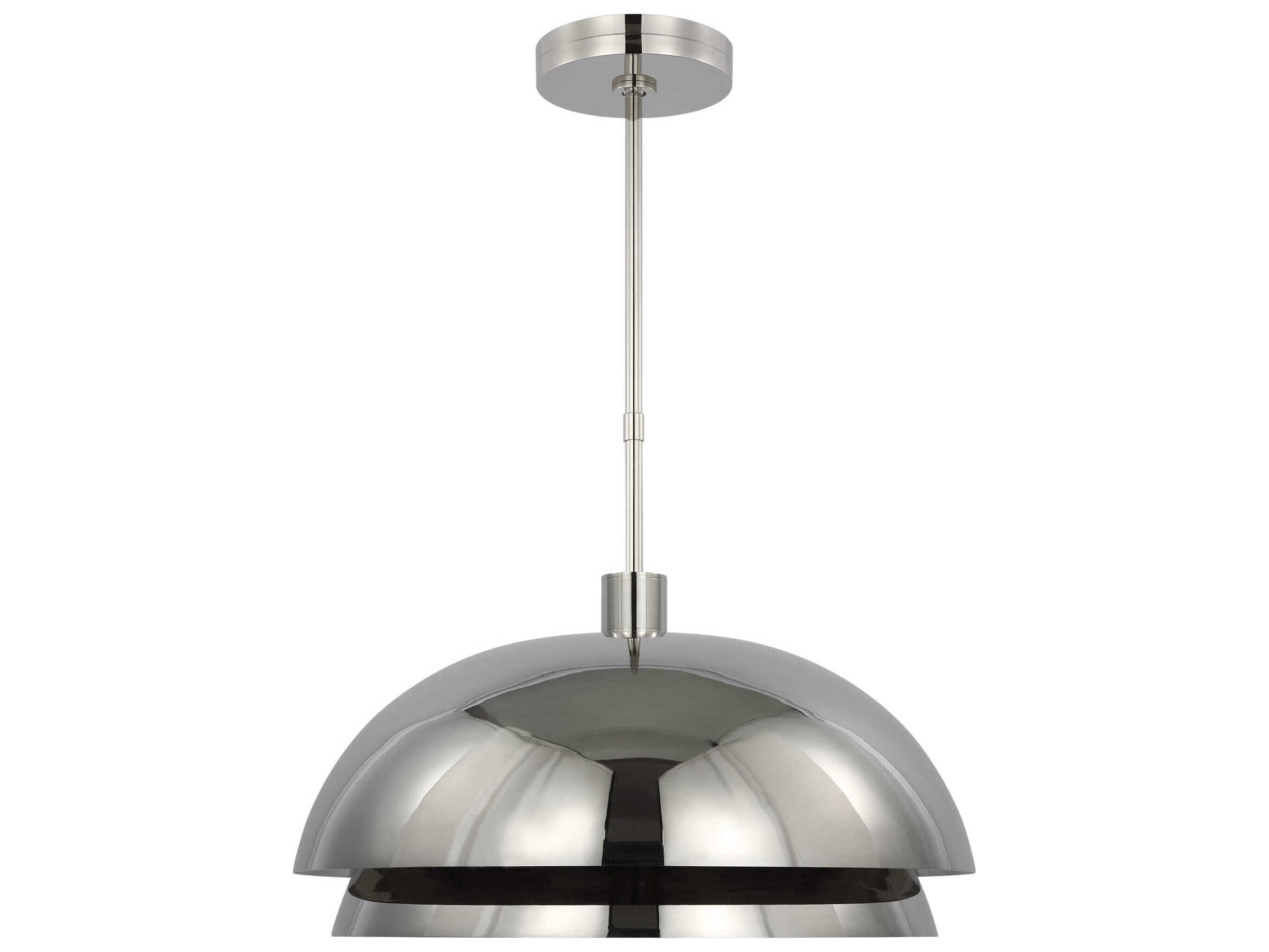 Visual Comfort Modern Shanti 1-Light Polished Nickel Dome Pendant