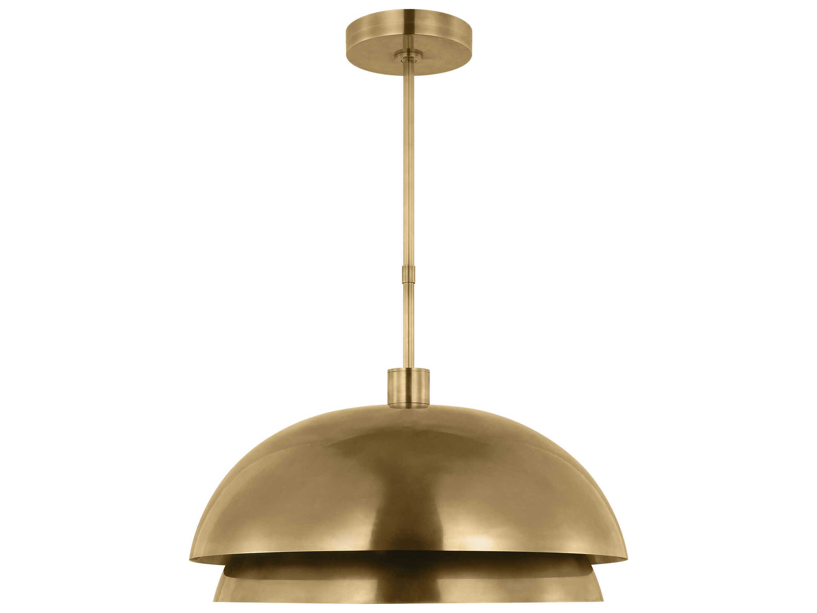 Visual Comfort Modern Shanti 1-Light Natural Brass Dome Pendant
