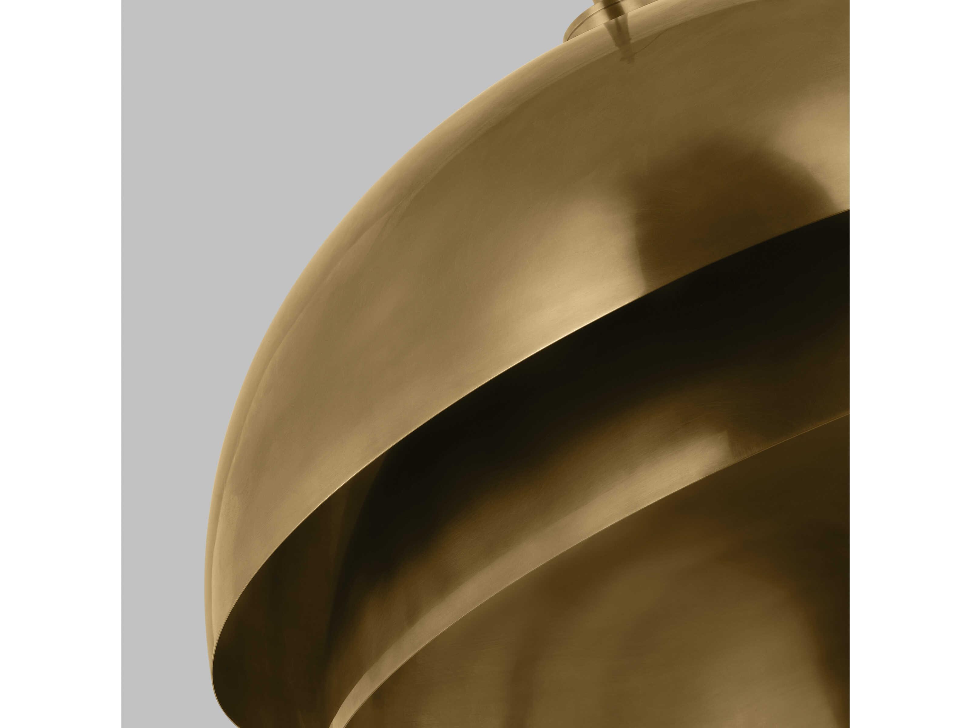 Visual Comfort Modern Shanti 1-Light Natural Brass Dome Pendant