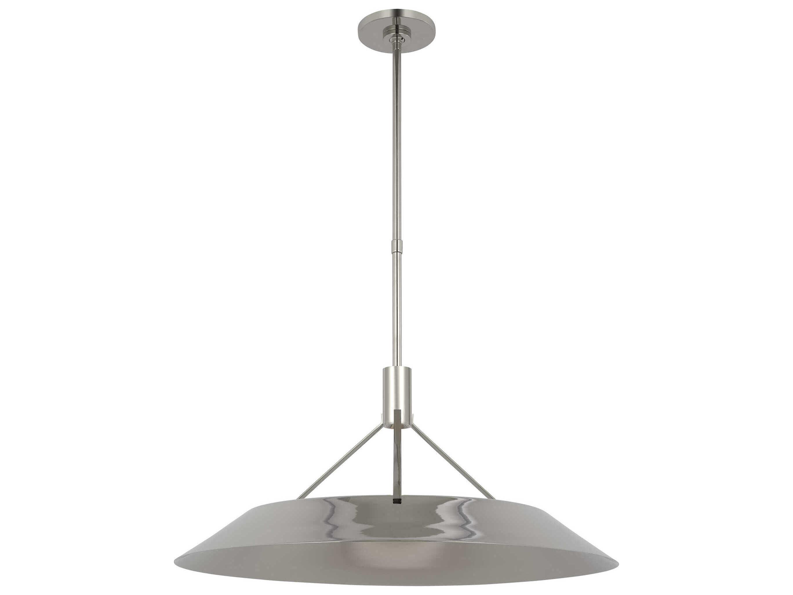 Visual Comfort Modern Sospeso 1-Light Polished Nickel Pendant
