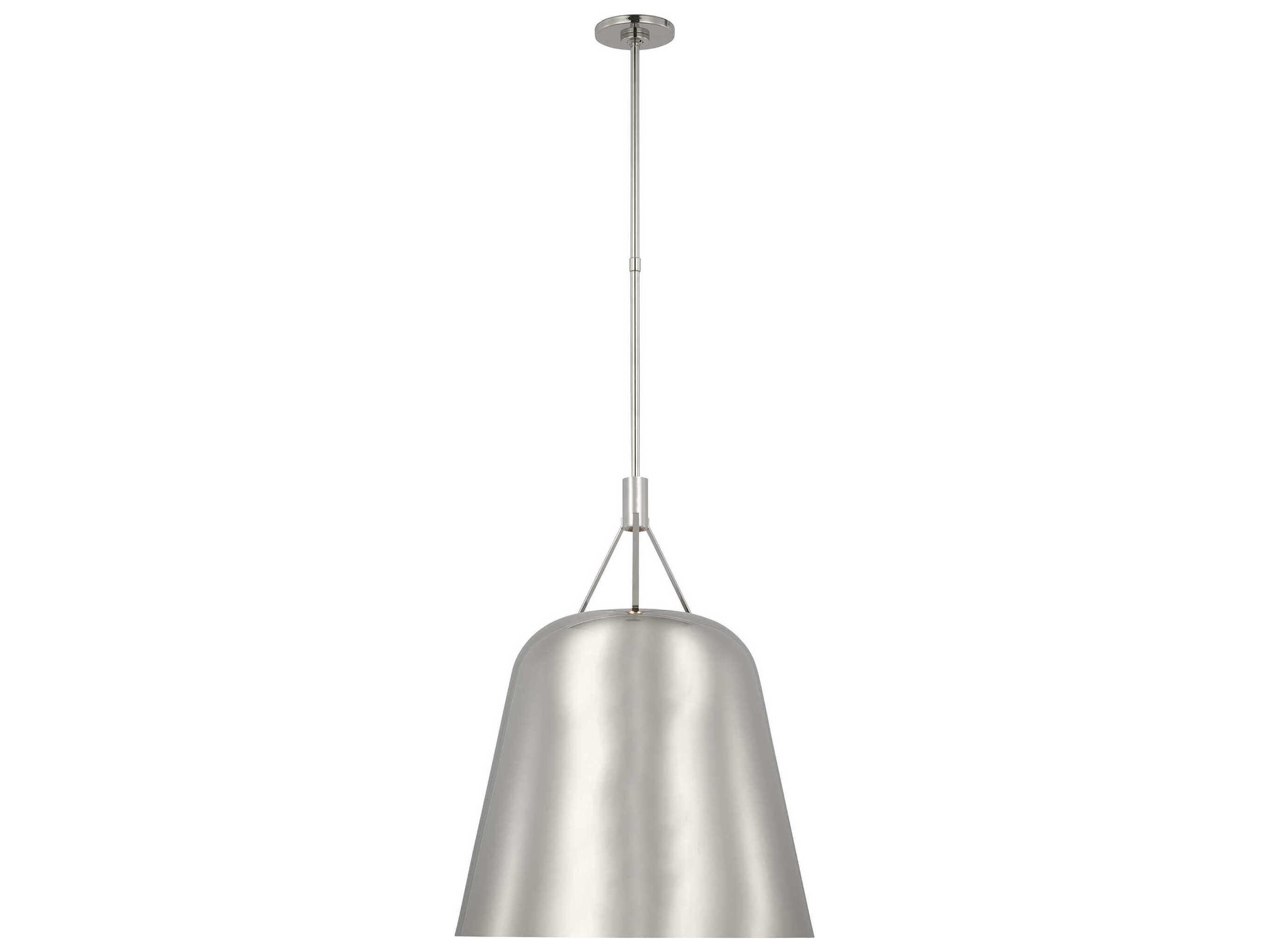 Visual Comfort Modern Sospeso 1-Light Polished Nickel Pendant