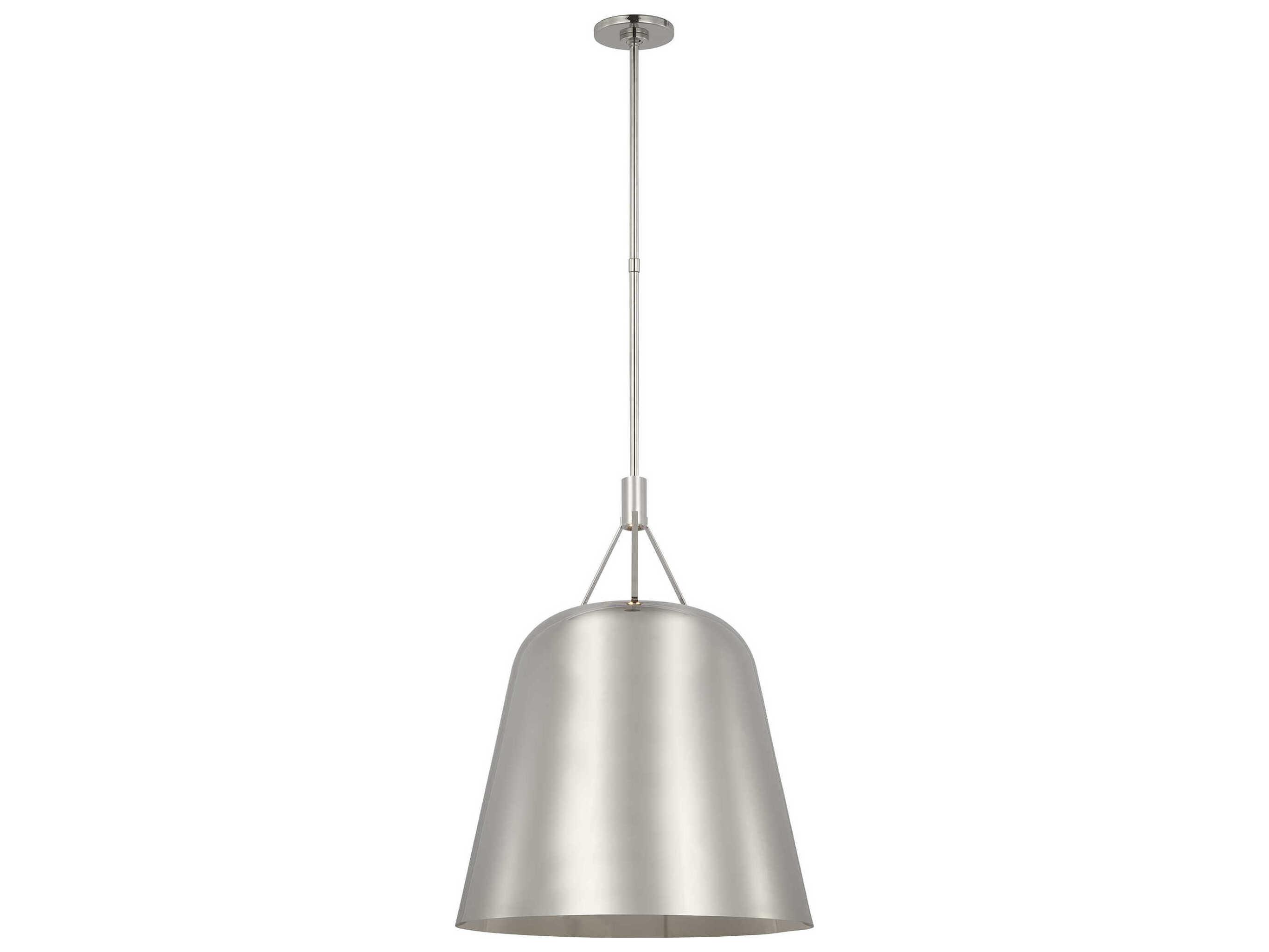 Visual Comfort Modern Sospeso 1-Light Polished Nickel Pendant